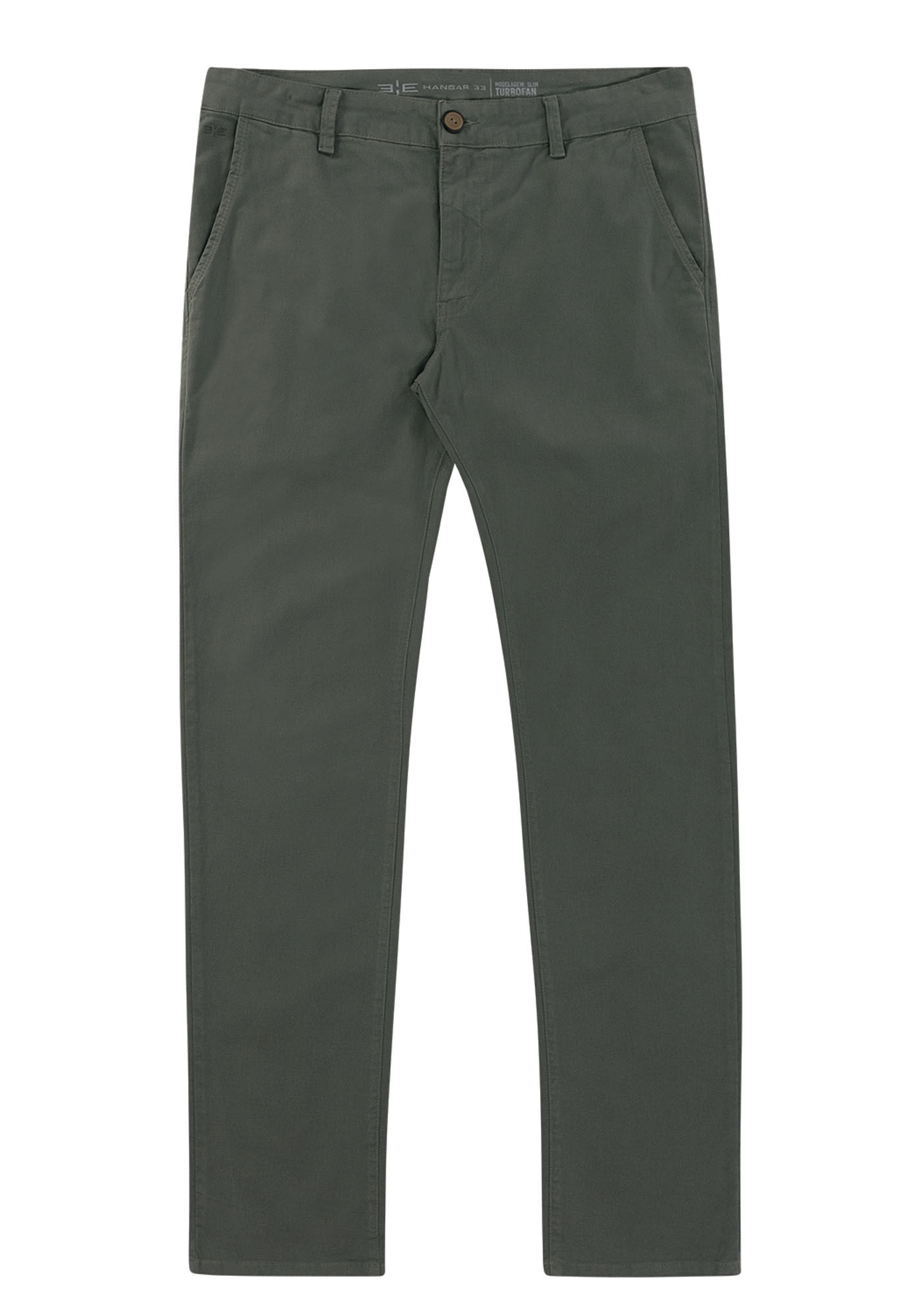 Cal&ccedil;a Slim Turbofan Em Sarja Com Elastano, VERDE FURIA, large.