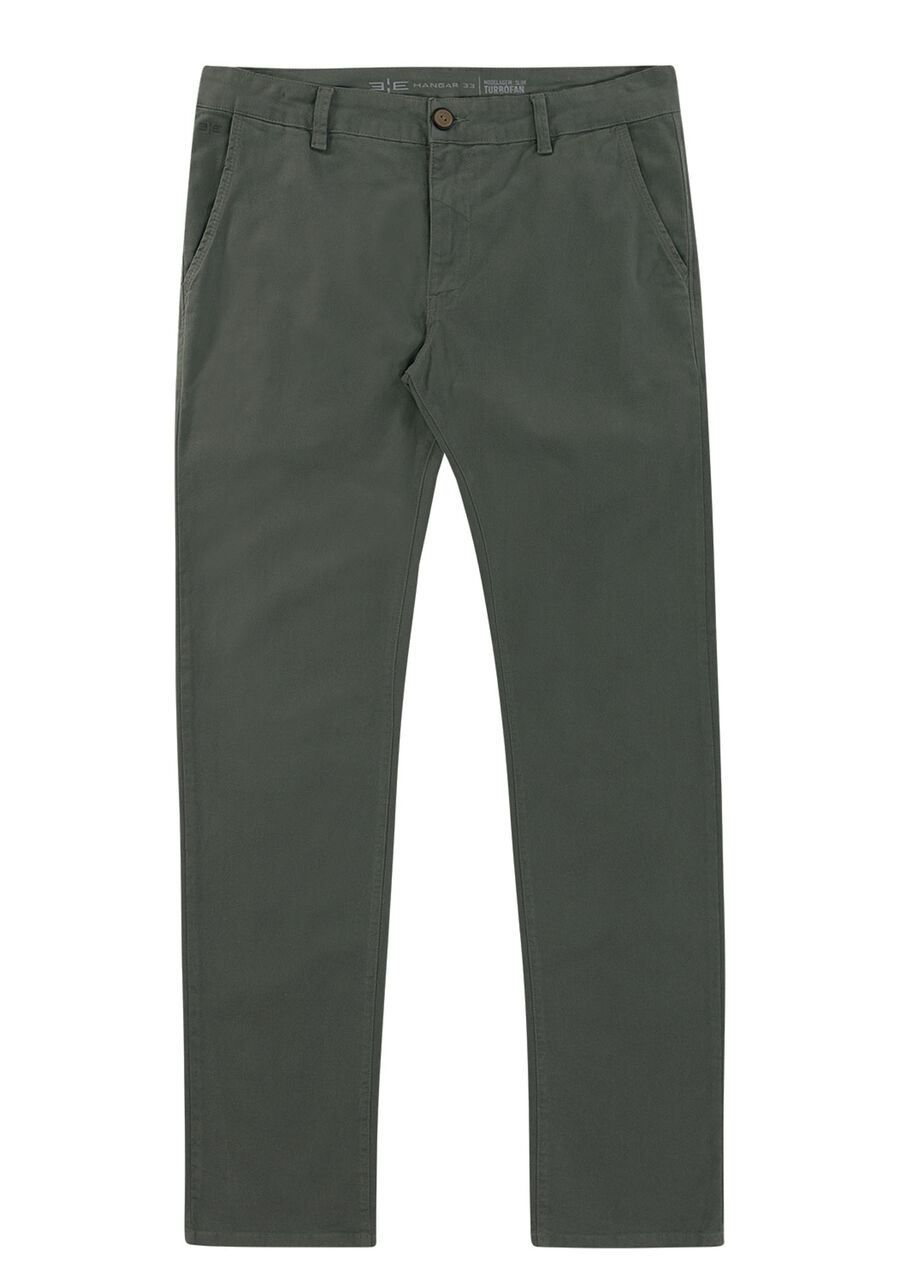 Calça Slim Turbofan Em Sarja Com Elastano, VERDE FURIA. Calça Slim Turbofan Em Sarja Com Elastano, VERDE FURIA, large.