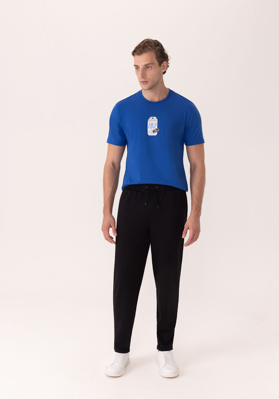 Calça Com Bolsos Funcionais E Cadarço Regulável, PRETO REATIVO. Calça Com Bolsos Funcionais E Cadarço Regulável, PRETO REATIVO, large.