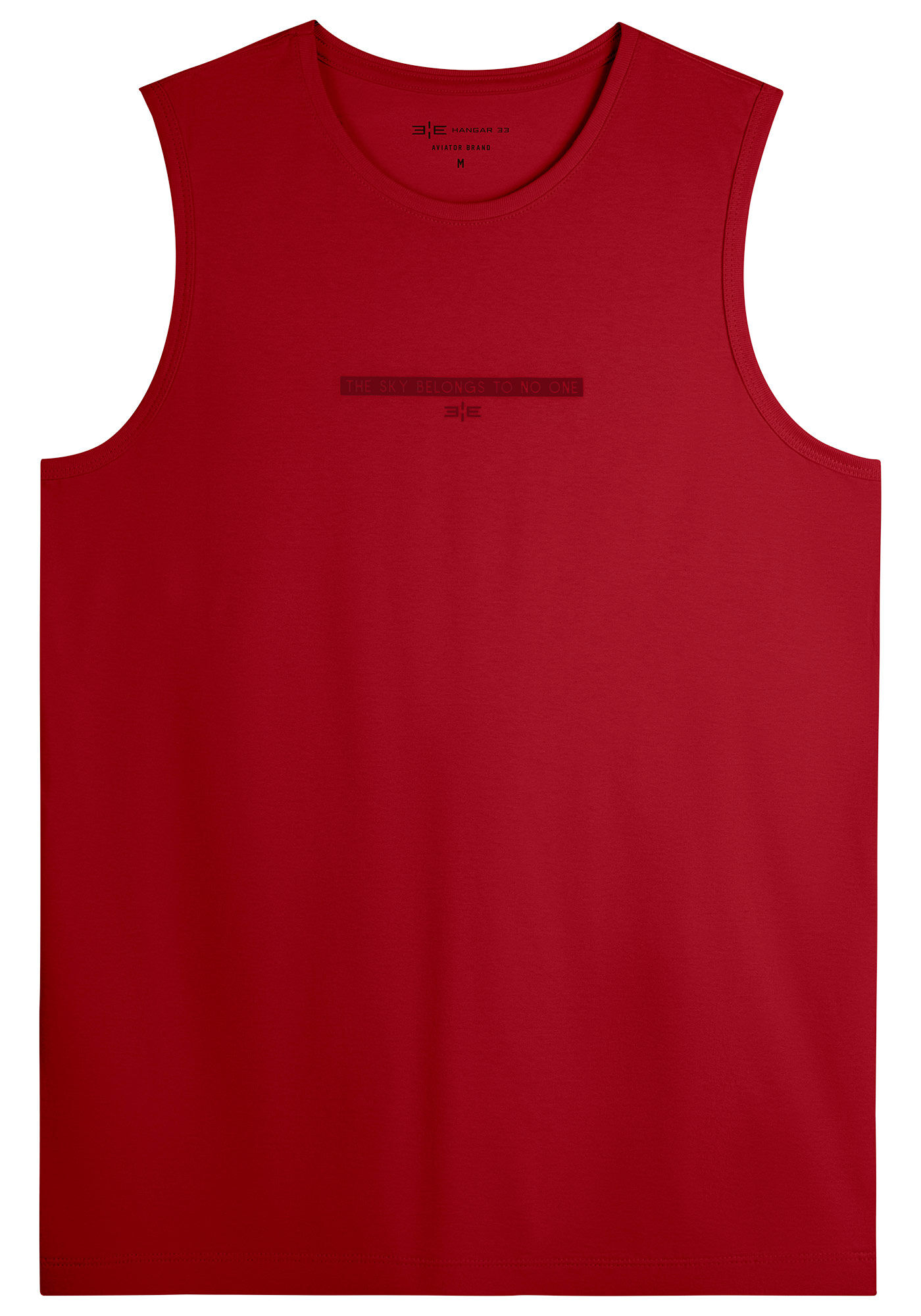 Regata Masculina em Meia Malha, VERMELHO SKETCH, large.