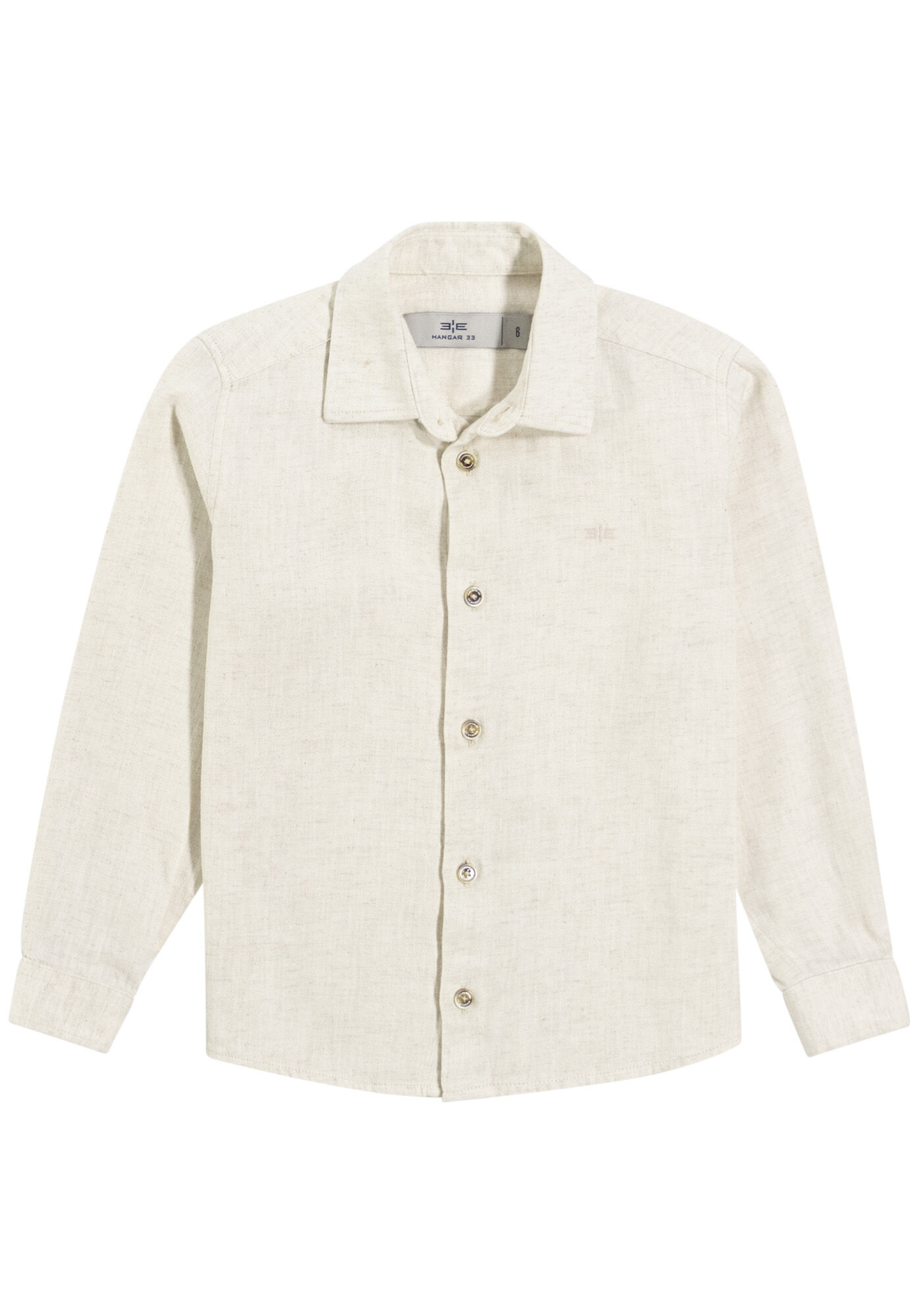 Camisa Infantil em Linho Tal Pai Tal Filho, BRANCO OFF WHITE, large.