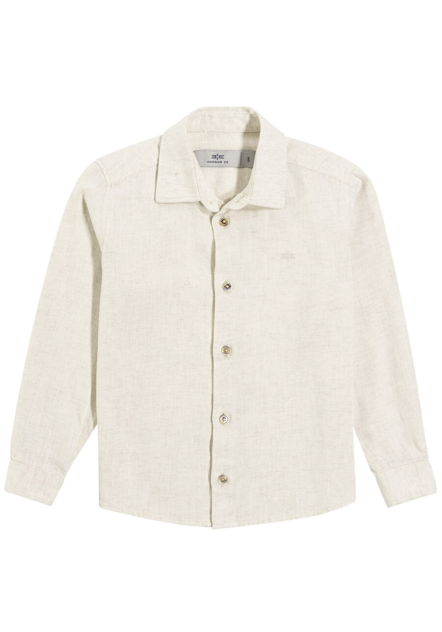 Camisa Infantil em Linho Tal Pai Tal Filho, BRANCO OFF WHITE. Camisa Infantil em Linho Tal Pai Tal Filho, BRANCO OFF WHITE, large.