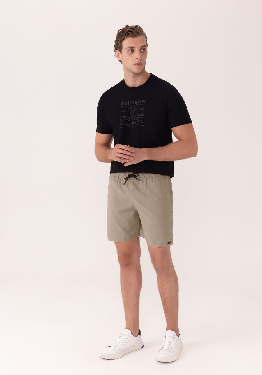 Shorts Com Cós Elástico E Bolsos, BEGE FUSION. Shorts Com Cós Elástico E Bolsos, BEGE FUSION, large.