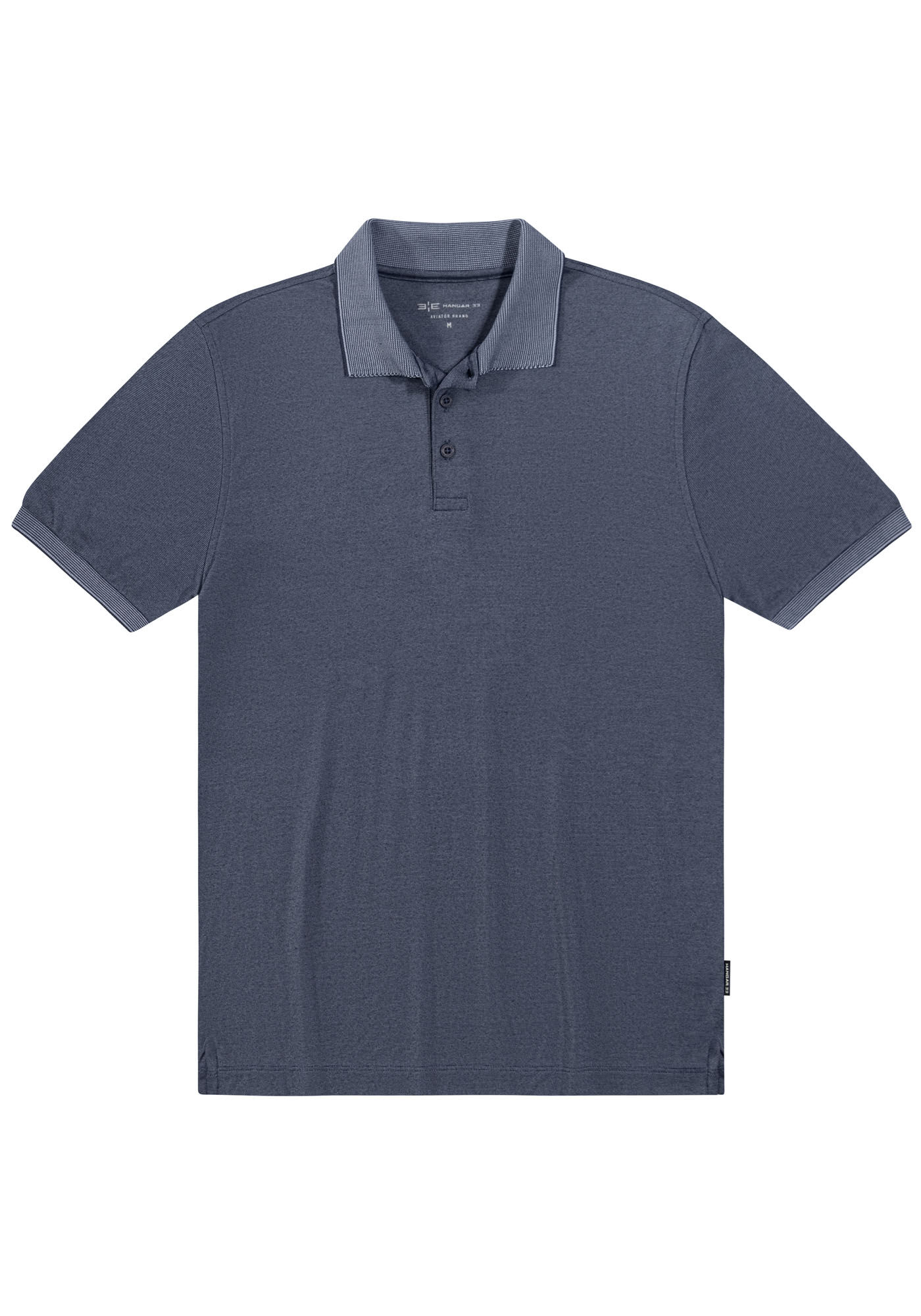 Camisa Polo Masculina em Malha Modal com Retil&iacute;nea, MARINHO IMPERIO, large.