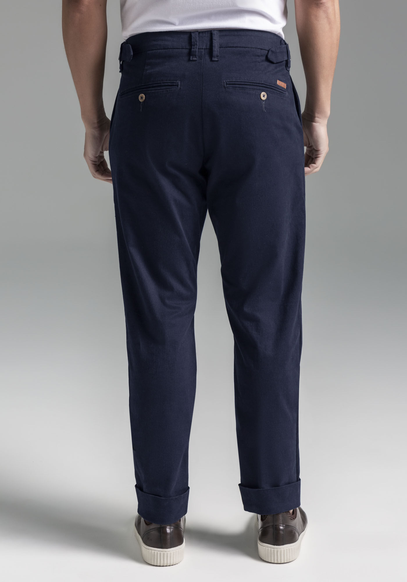 Cal&ccedil;a Sarja Masculina Alfaiataria Cropped, MARINHO ACTION, large.