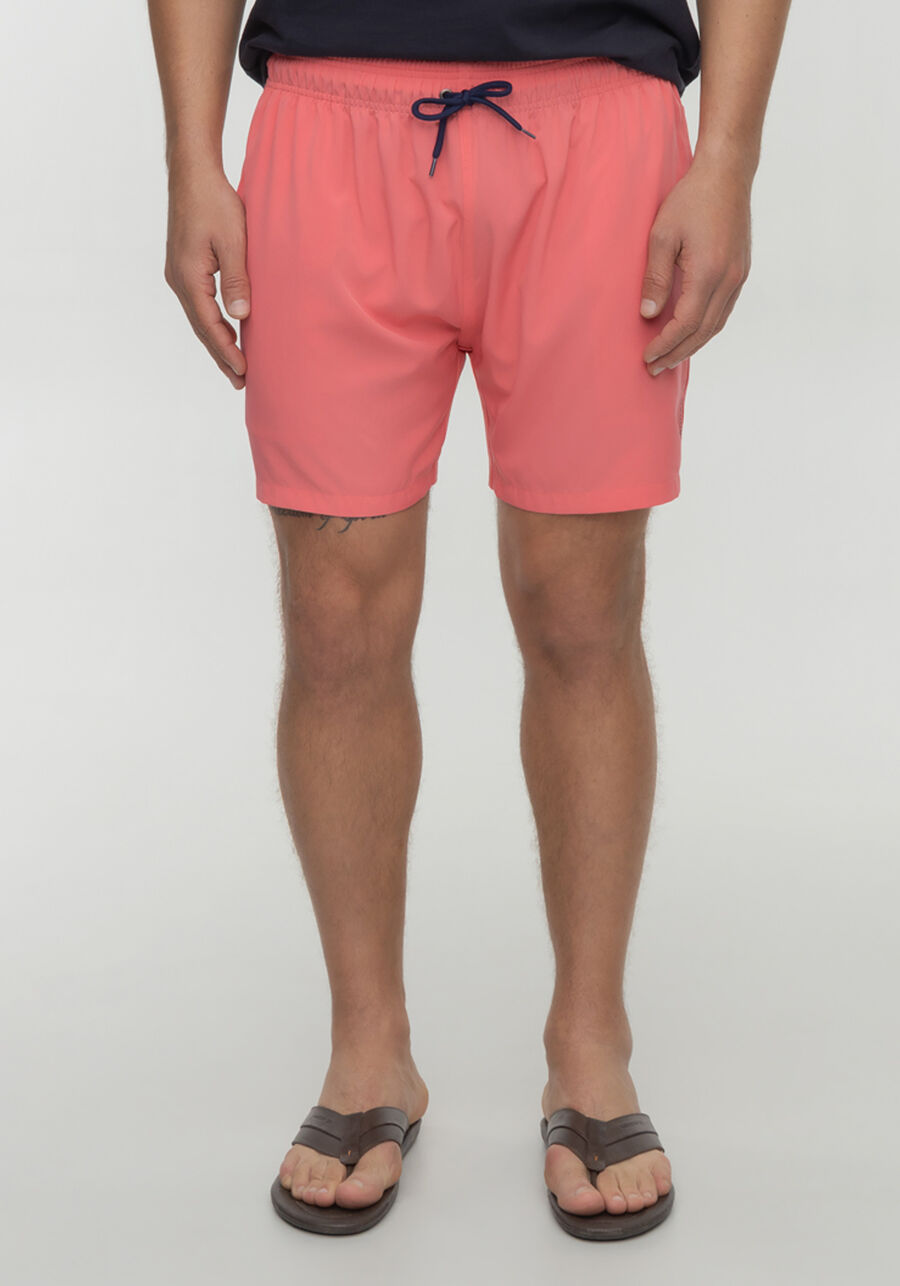 Shorts Com Bolso E Cadarço Regulável Em Tecido Plano, ROSA MORENA. Shorts Com Bolso E Cadarço Regulável Em Tecido Plano, ROSA MORENA, large.