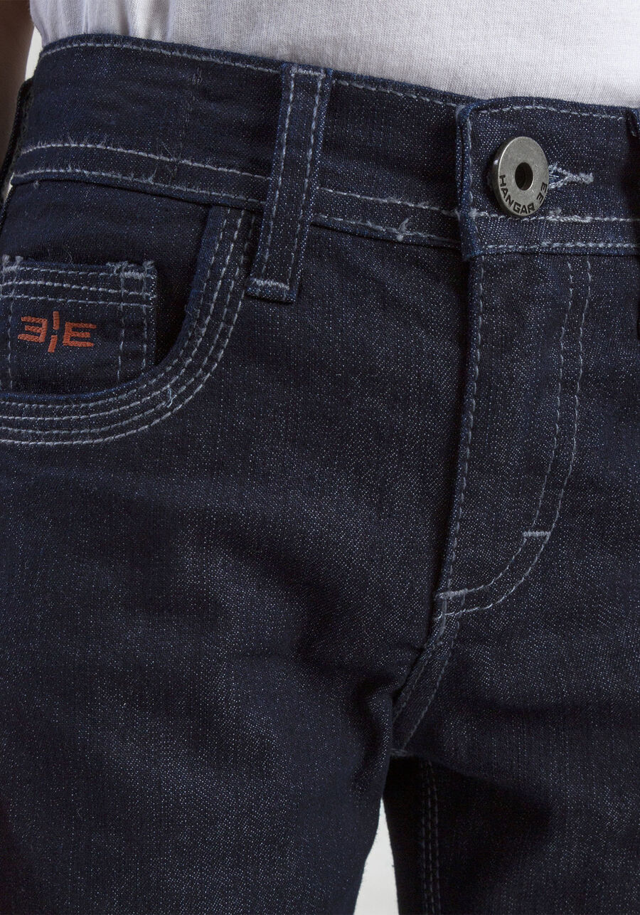 Calça com Elastano, JEANS ESCURO, large.