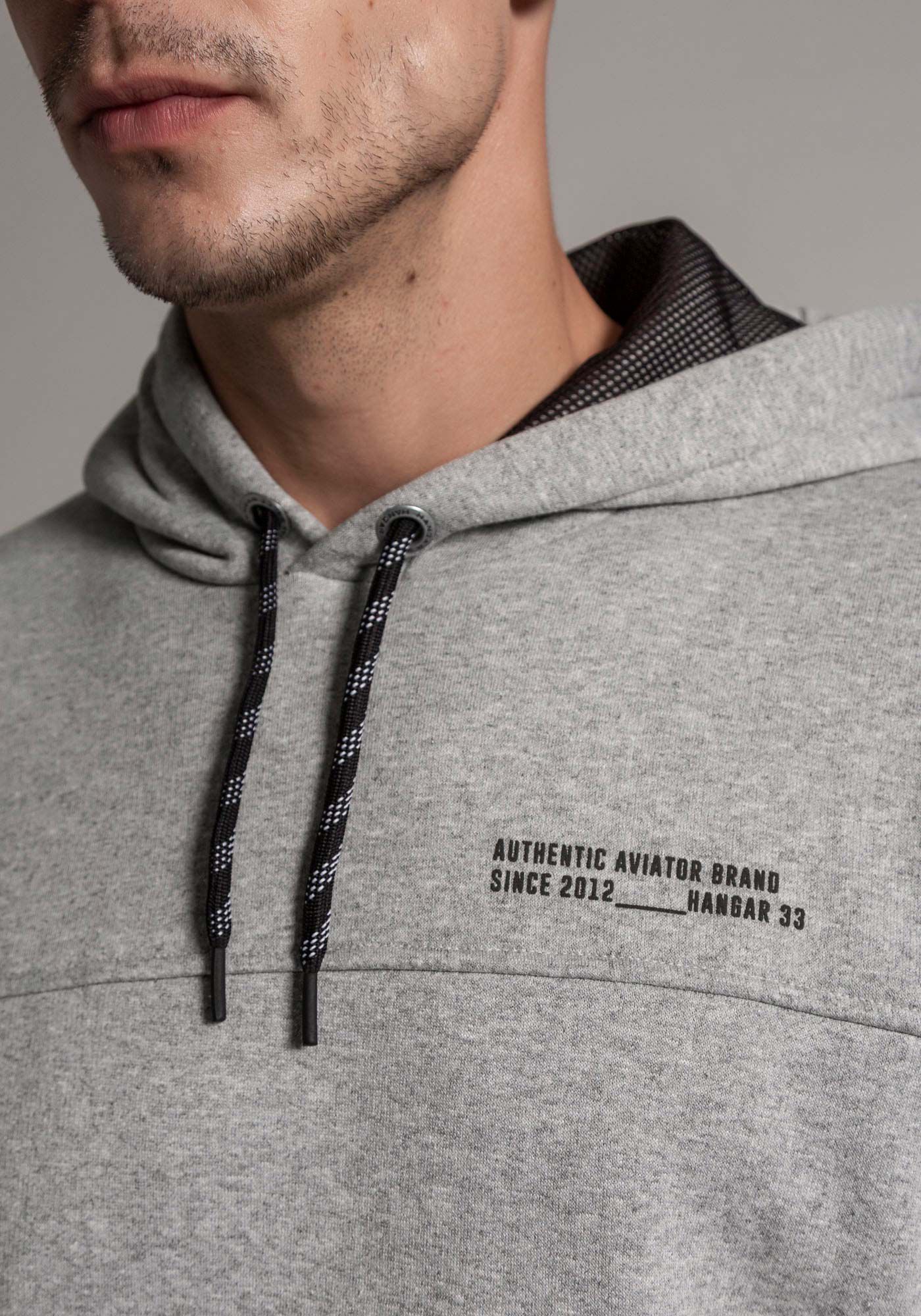 Blus&atilde;o Masculino em Moletom com Capuz Forrado, MESCLA MEDIO, large.