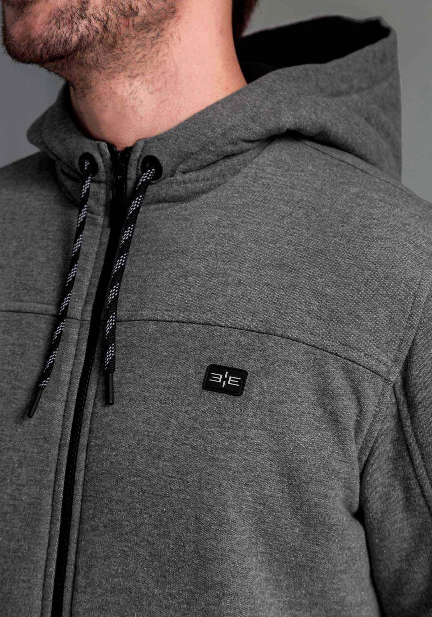 Jaqueta Masculina em Moletom com Forro, MESCLA ESCURO, large.