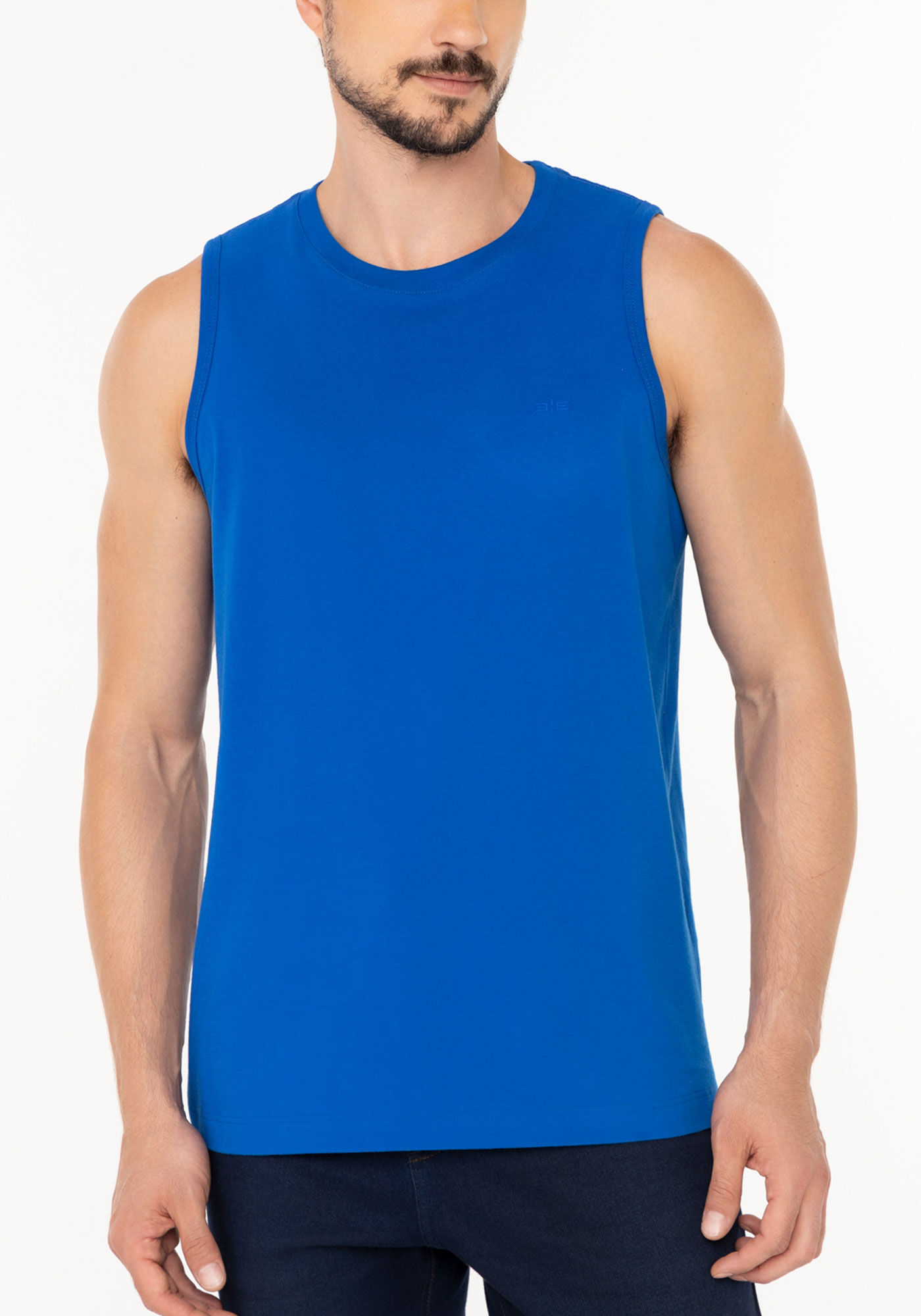 Regata Colors Em Meia Malha De Algod&atilde;o Respons&aacute;vel, AZUL SPECTRUM, large.