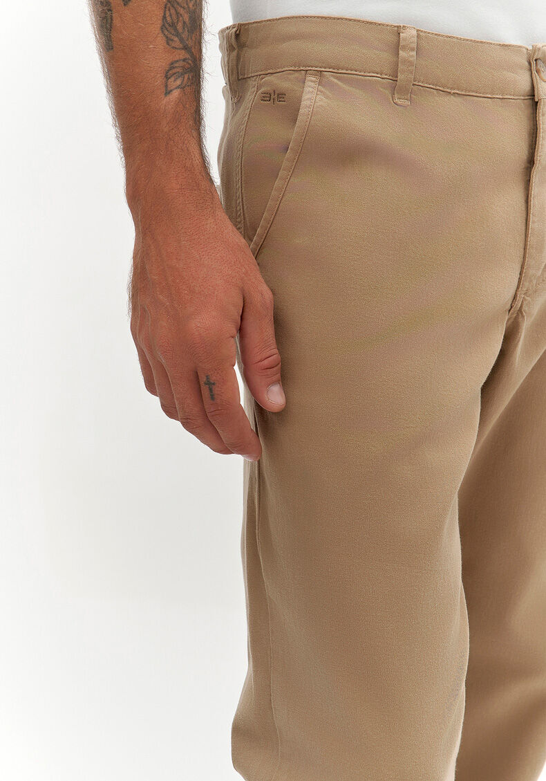 Calça sarja masculina reta sale