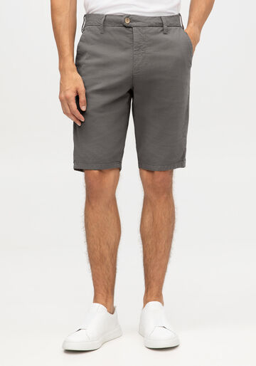 Bermuda Sarja Masculina Reta com Detalhe Cós, CINZA CHANTERELLE. Bermuda Sarja Masculina Reta com Detalhe Cós, CINZA CHANTERELLE, large.