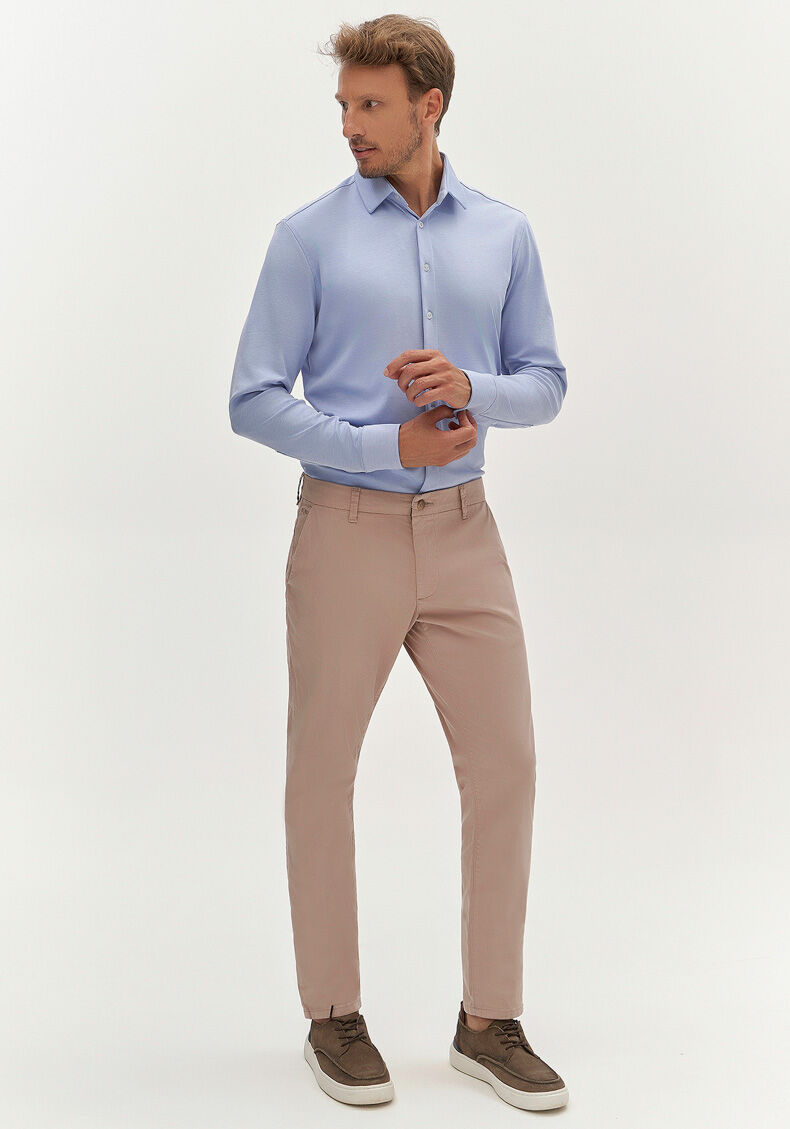 Camisa Masculina Slim Fit em Malha Tech Skin, AZUL BRIGHT, large.