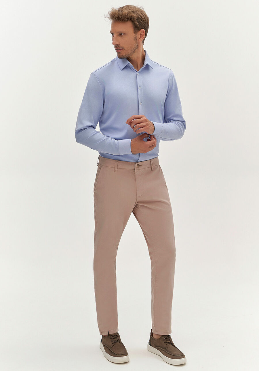 Camisa Masculina Slim Fit em Malha Tech Skin, AZUL BRIGHT. Camisa Masculina Slim Fit em Malha Tech Skin, AZUL BRIGHT, large.