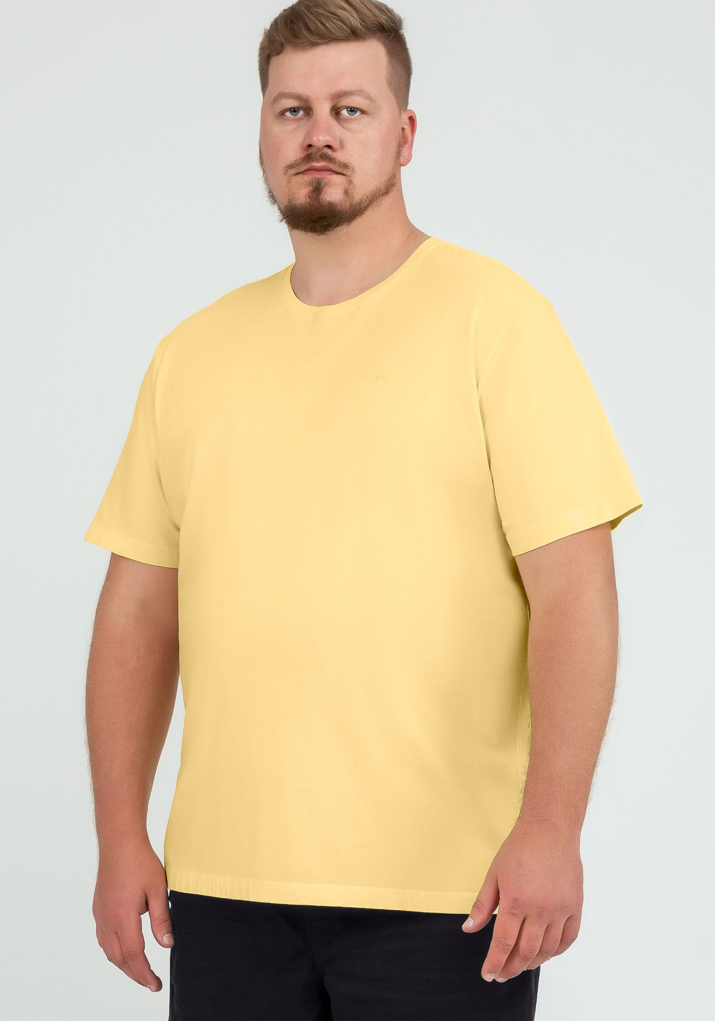 Camiseta Masculina em Malha Cl&aacute;ssica Big & Tall, 3554 AMARE, large.