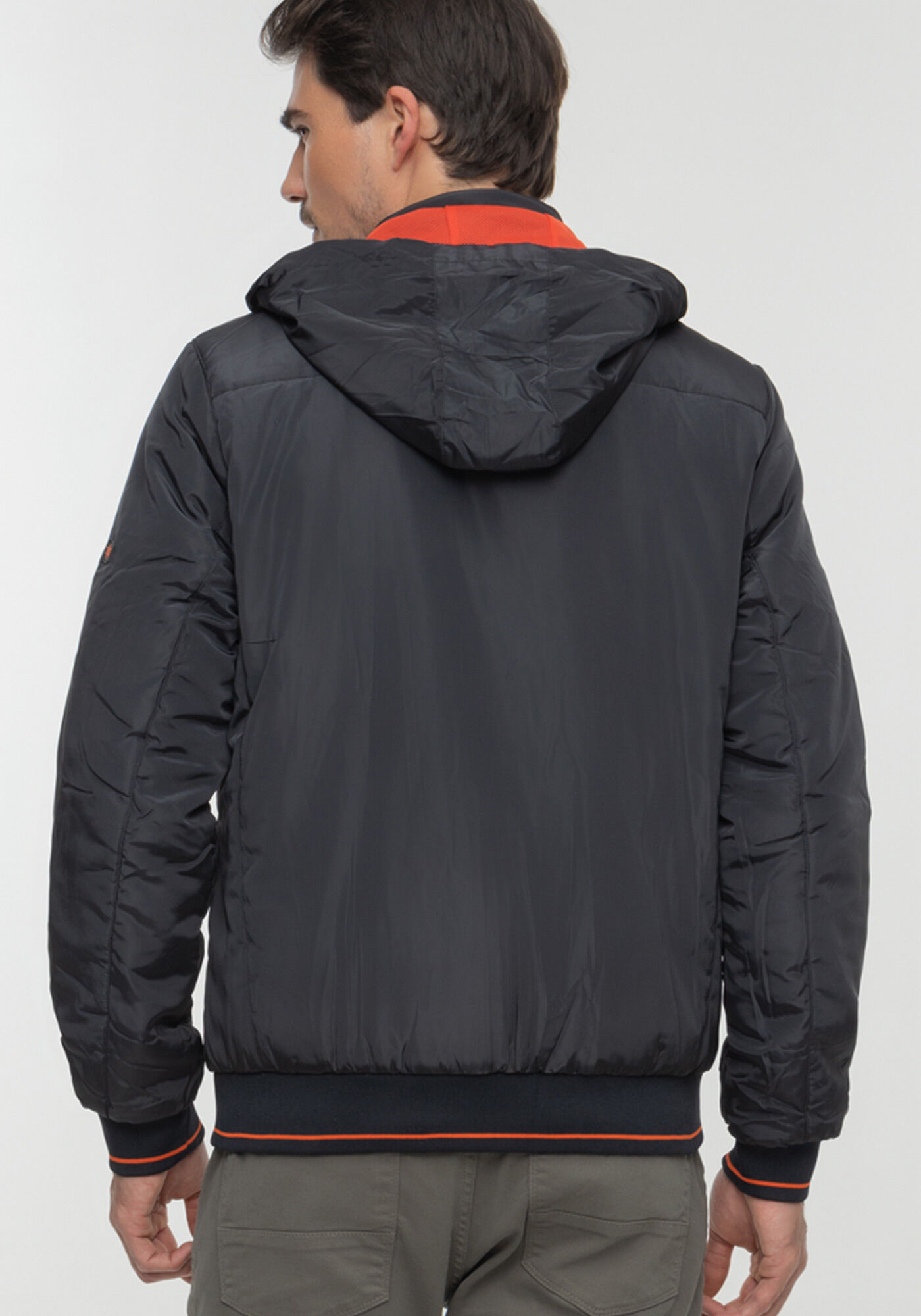 Jaqueta Em Tecido Nylon Com Capuz Remov&iacute;vel E Z&iacute;per, MARINHO IMPERIO, large.