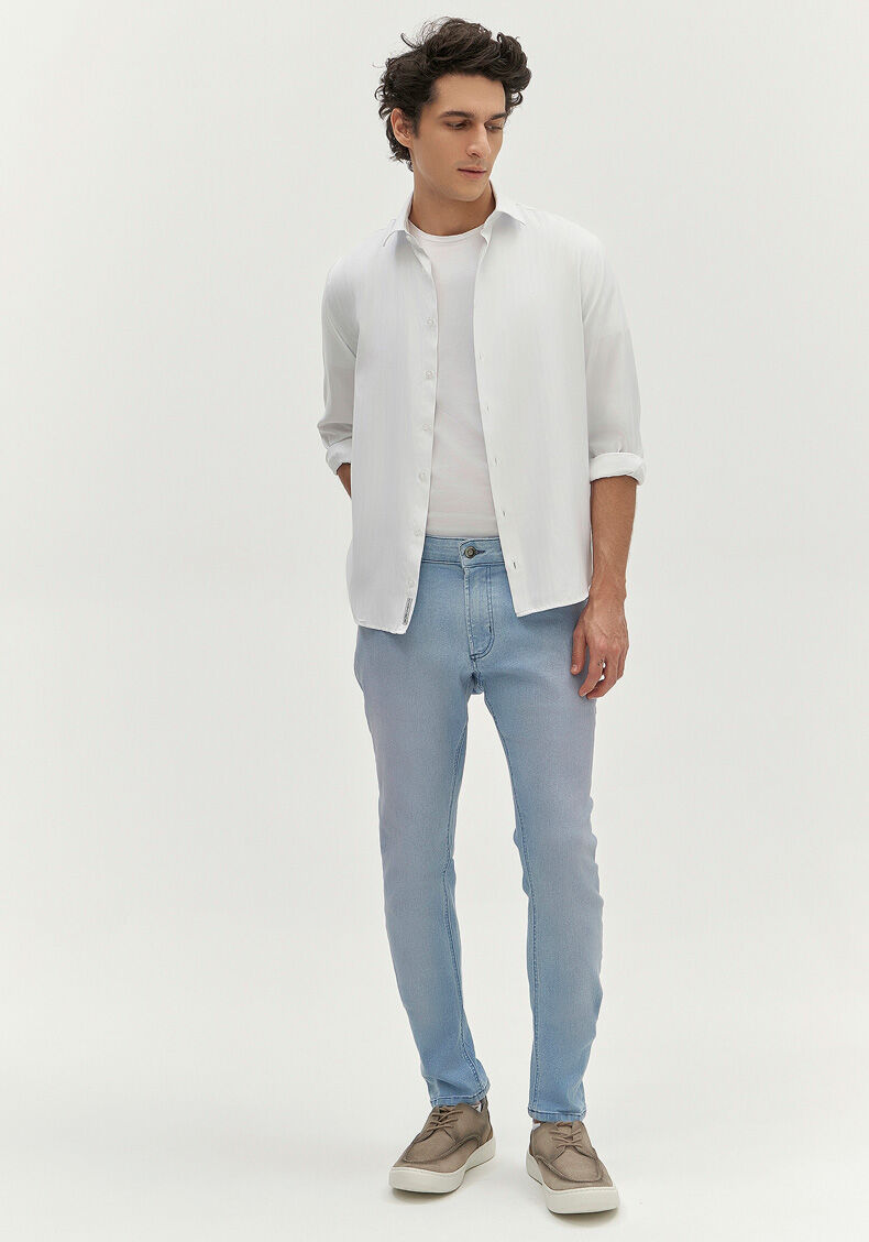 Calça jeans masculina skinning clara sales