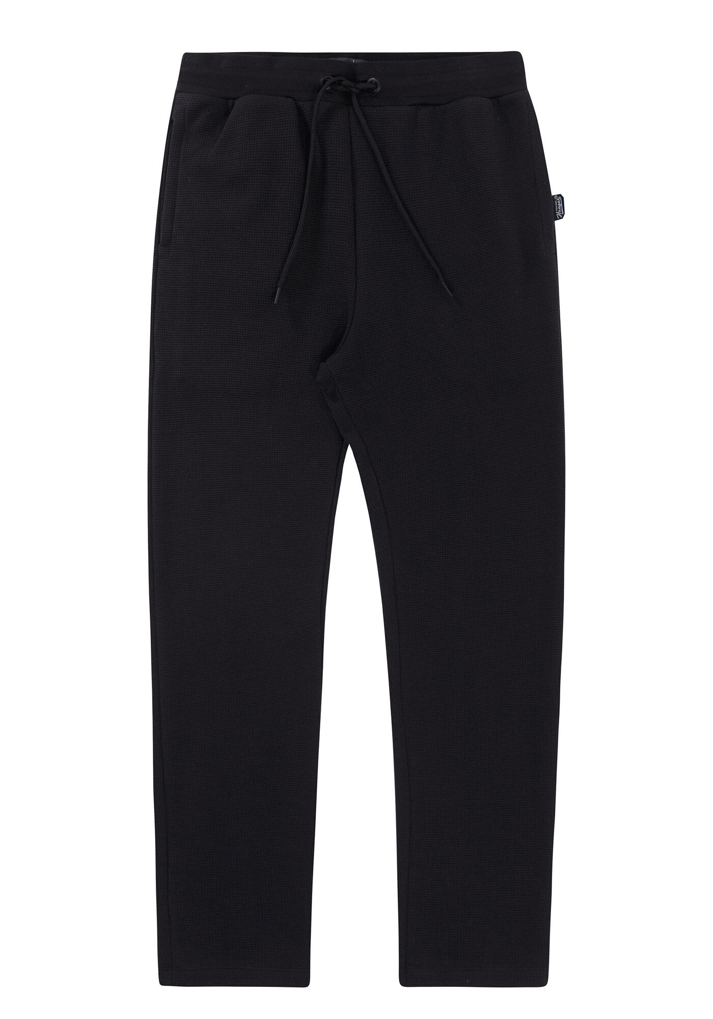 Cal&ccedil;a em Moletom Reta com Bolsos, PRETO REATIVO, large.