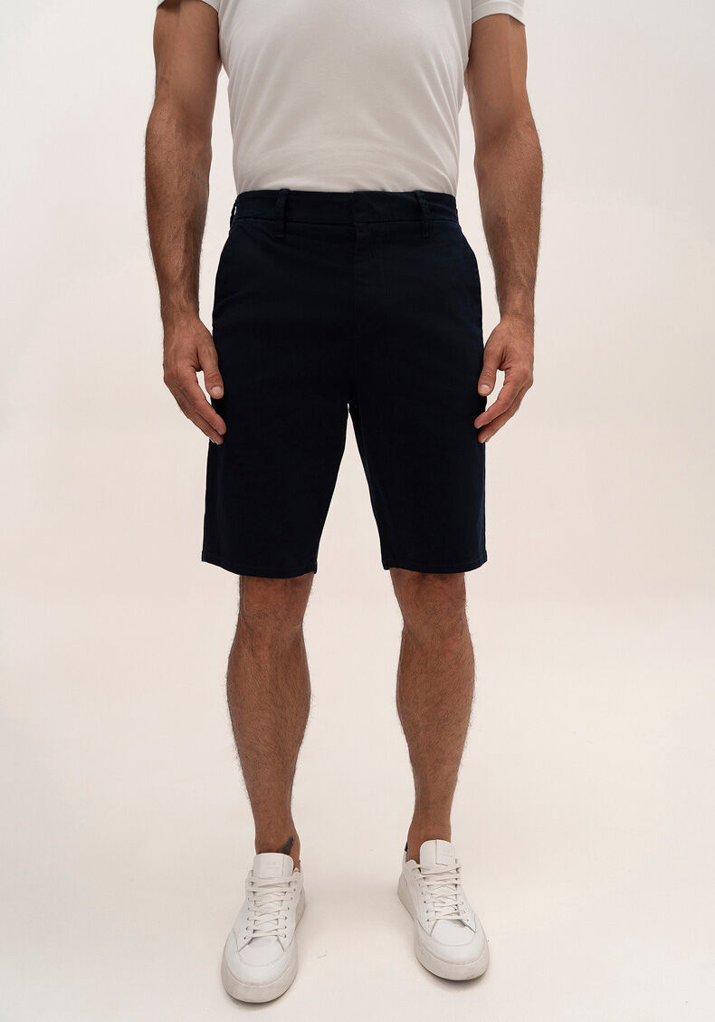 Bermuda Jogger Chino Masculina Em Sarja Amaciada, MARINHO ACTION, large.