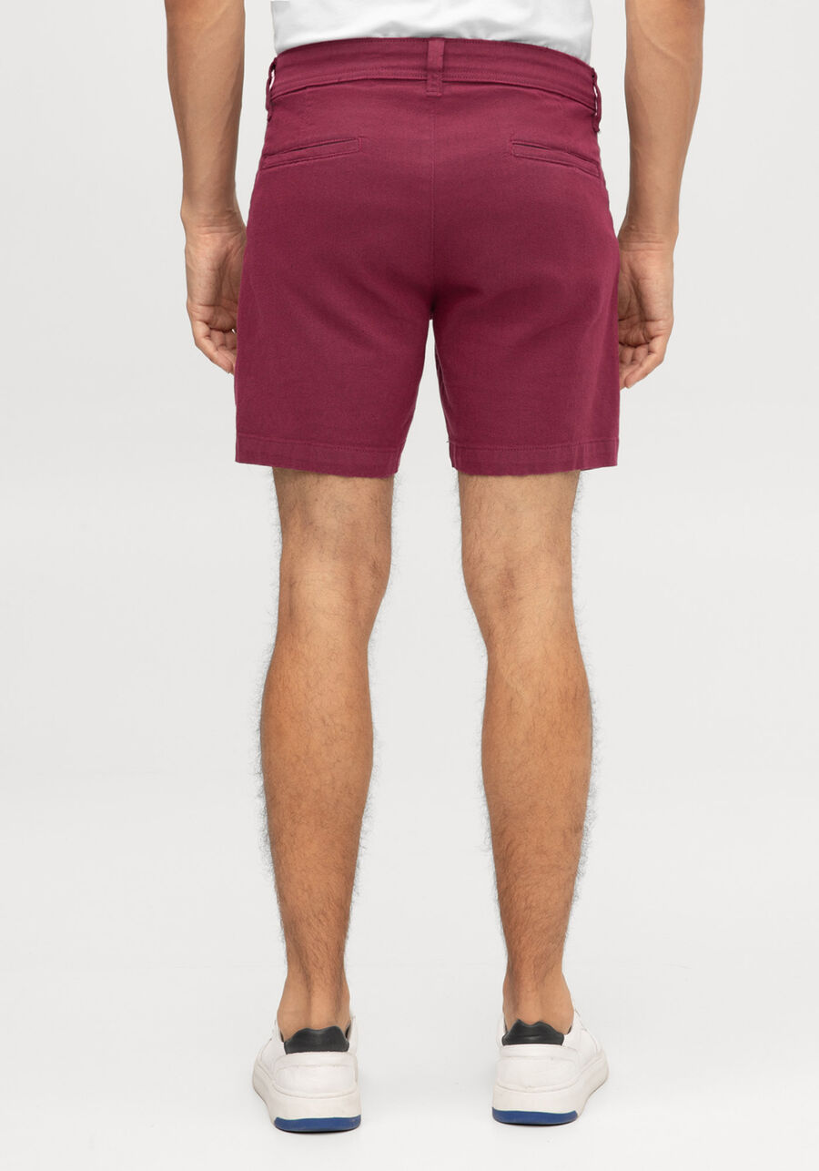 Shorts Sarja Masculino Reto Alfaiataria, BORDO WINE. Shorts Sarja Masculino Reto Alfaiataria, BORDO WINE, large.