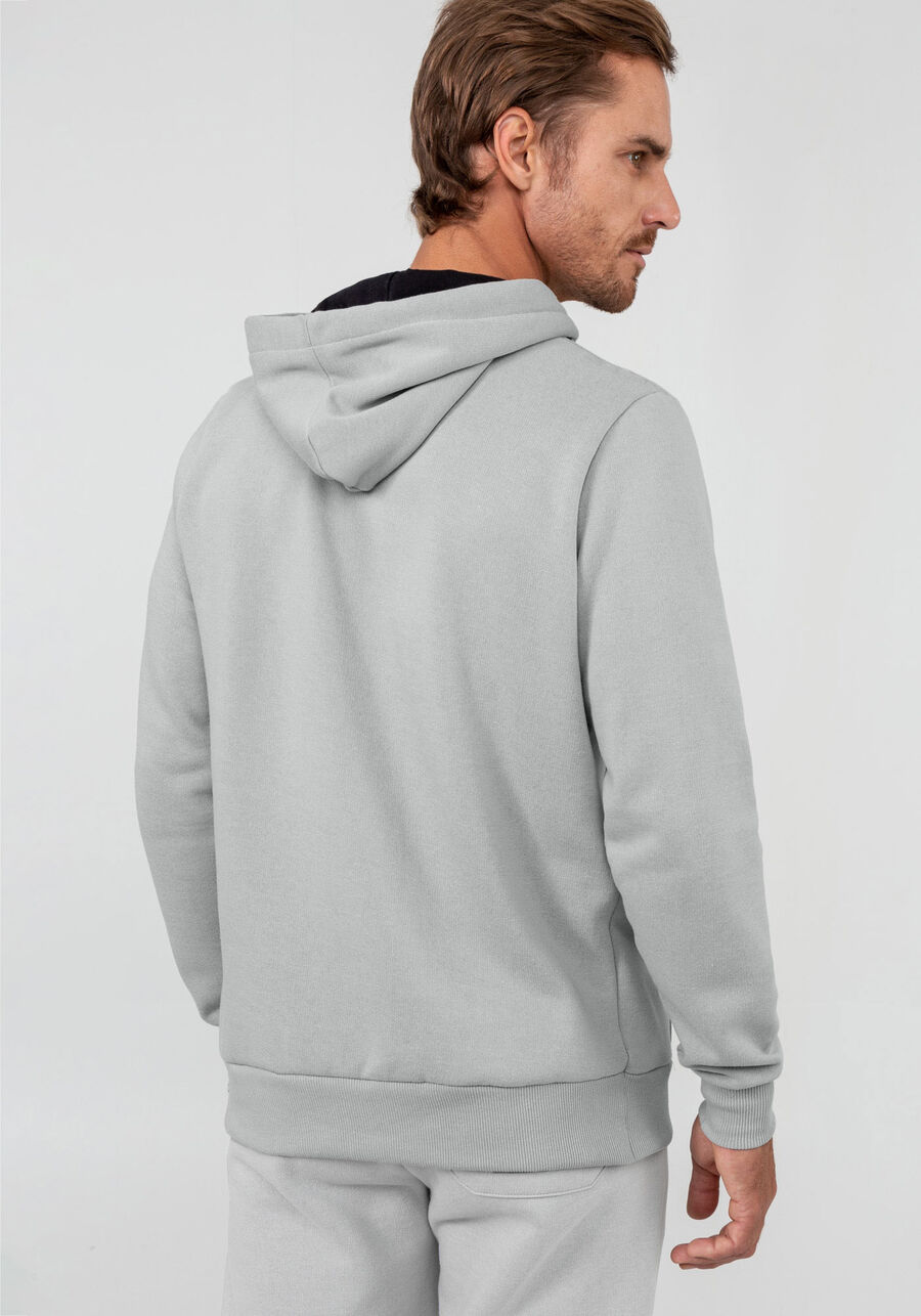 Blusão Masculino com Capuz Tal Pai Tal Filho, CINZA FOG. Blusão Masculino com Capuz Tal Pai Tal Filho, CINZA FOG, large.