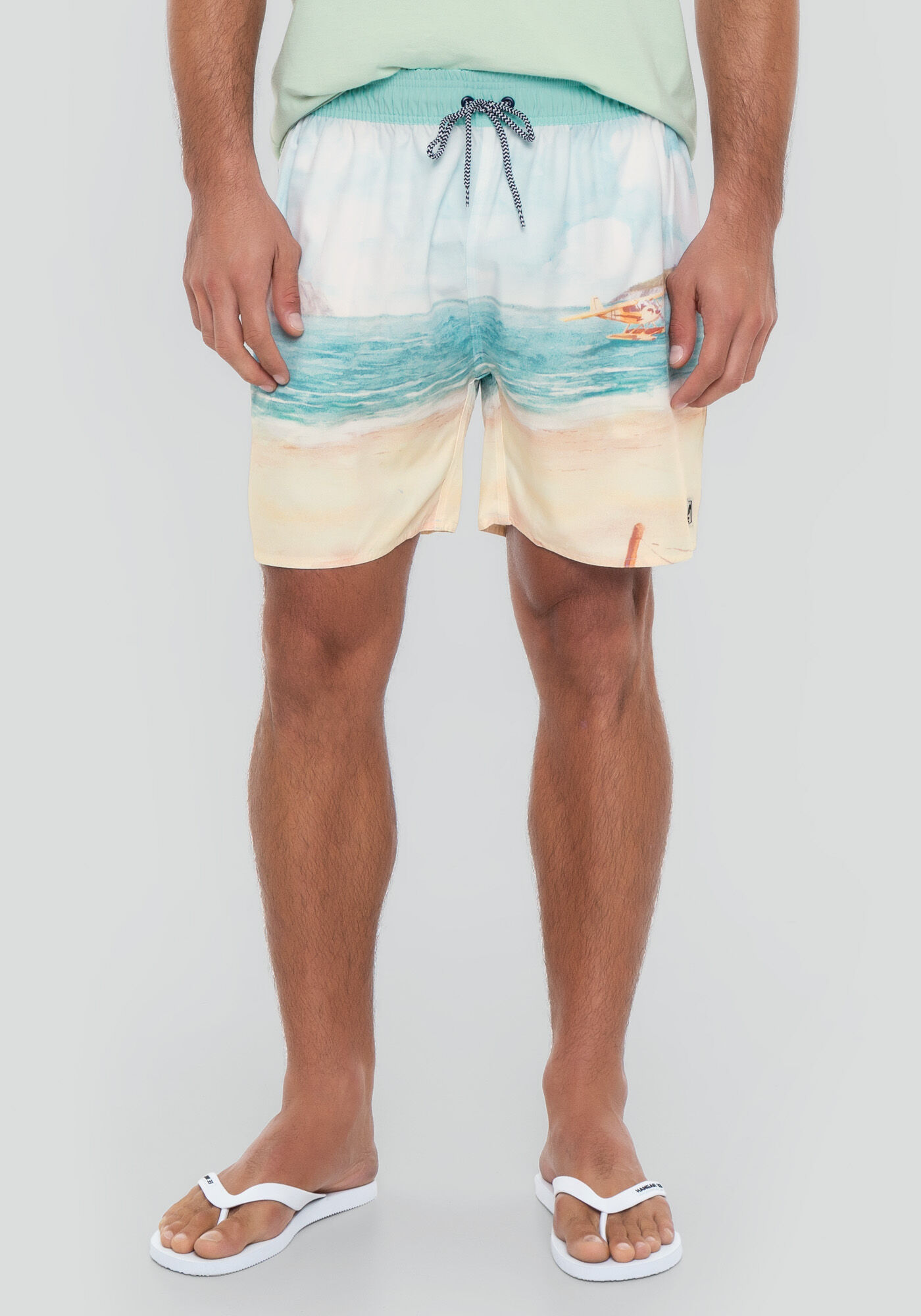 Shorts Masculino Estampado Tal Pai Tal Filho, AZUL EXPRIM, large.