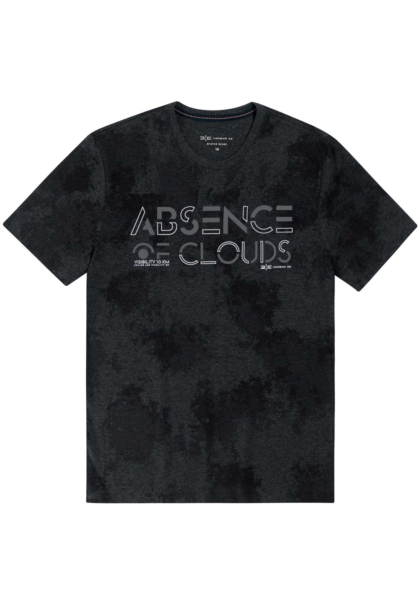 Camiseta em Malha Estampada Juvenil, MAPA PRETO, large.