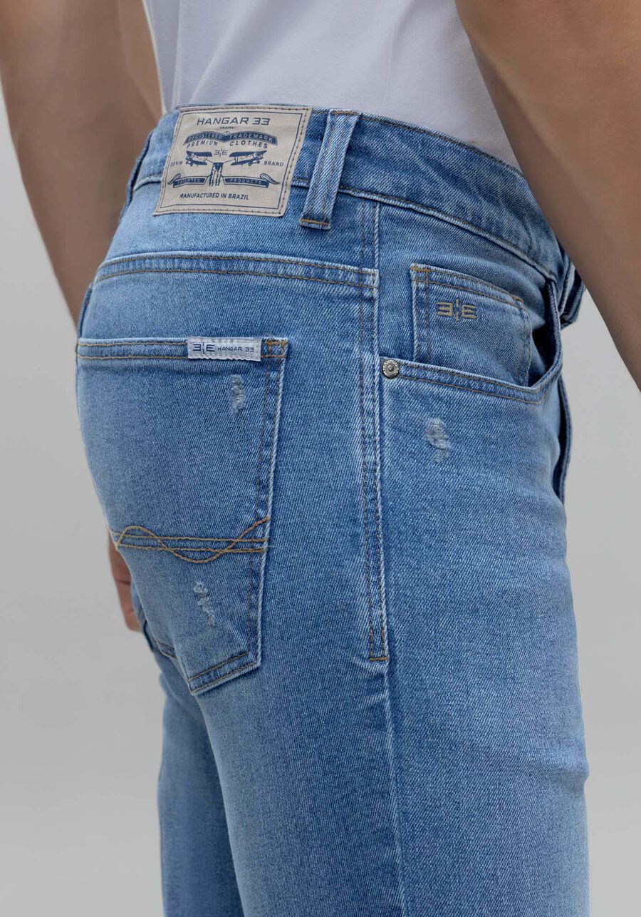 Calça jeans masculina skinny com elastano, JEANS. Calça jeans masculina skinny com elastano, JEANS, large.