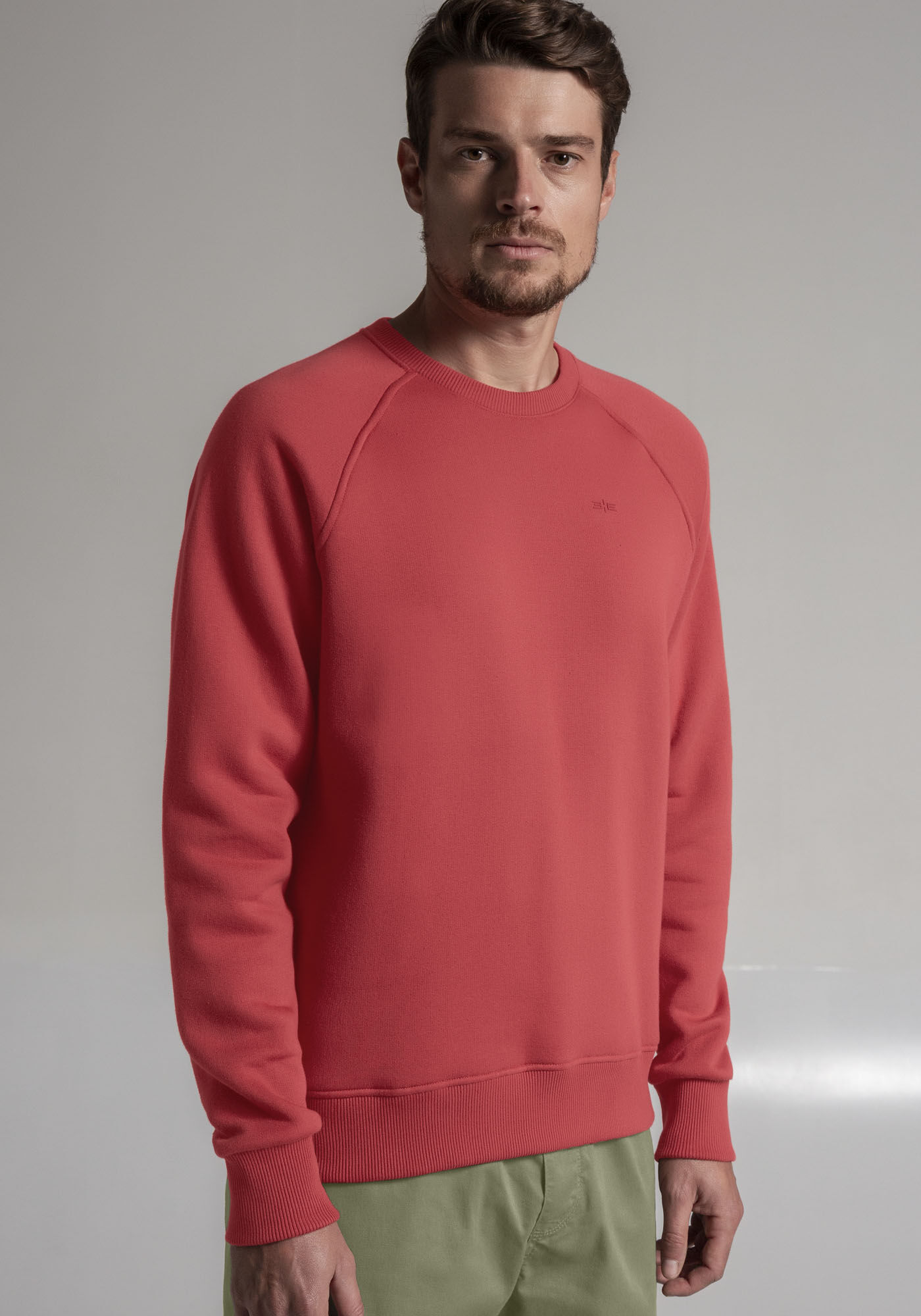 Blus&atilde;o Masculino em Moletom 3 Cabos com Punho, VERMELHO POMME, large.