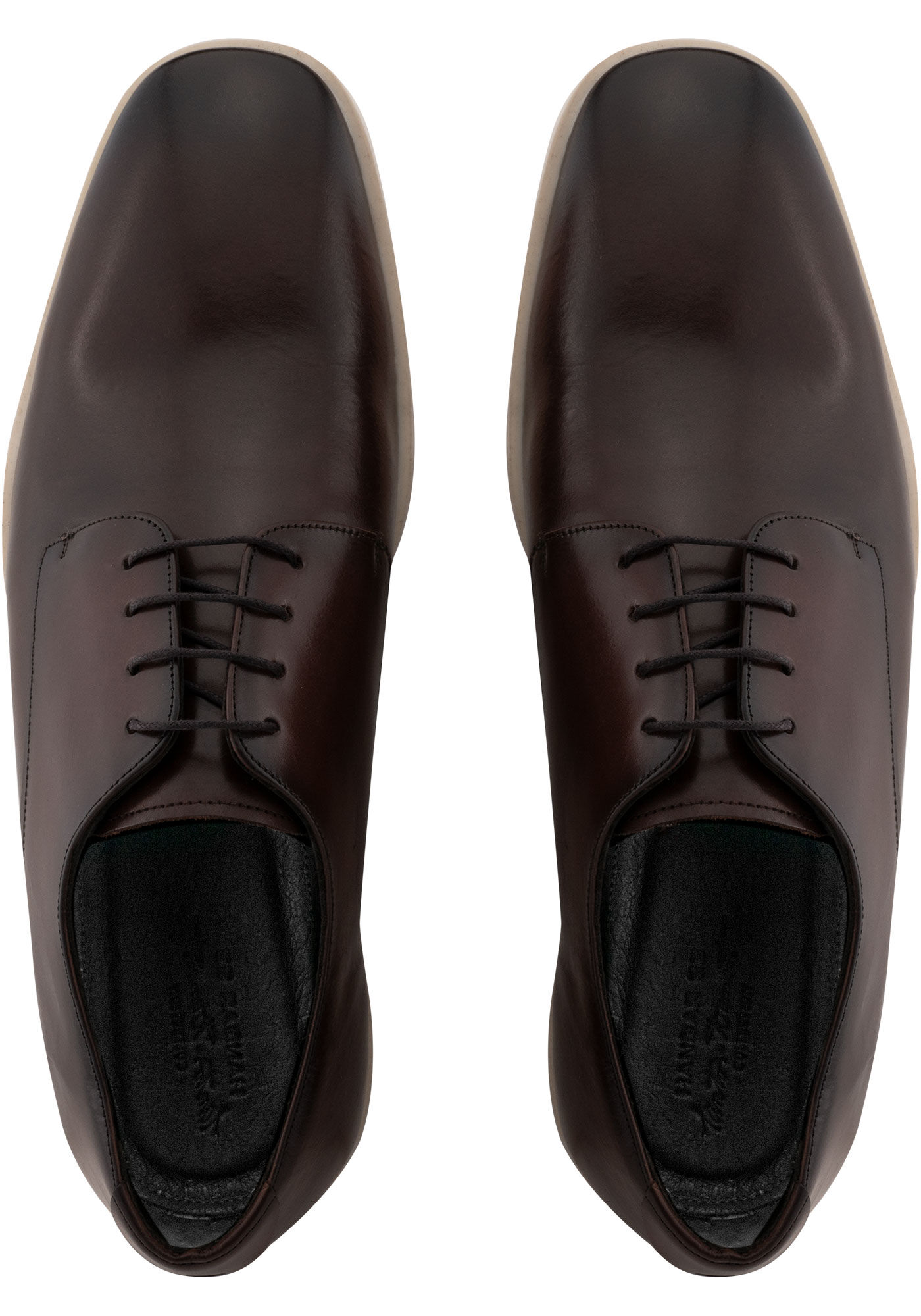 Sapato social de couro Santos Dumont, MARROM DARK COFFEE, large.