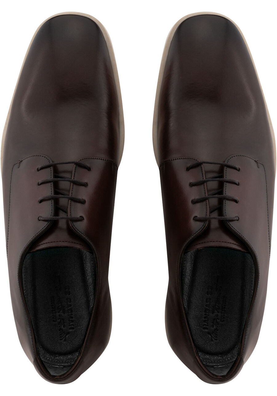 Sapato social de couro Santos Dumont, MARROM DARK COFFEE. Sapato social de couro Santos Dumont, MARROM DARK COFFEE, large.