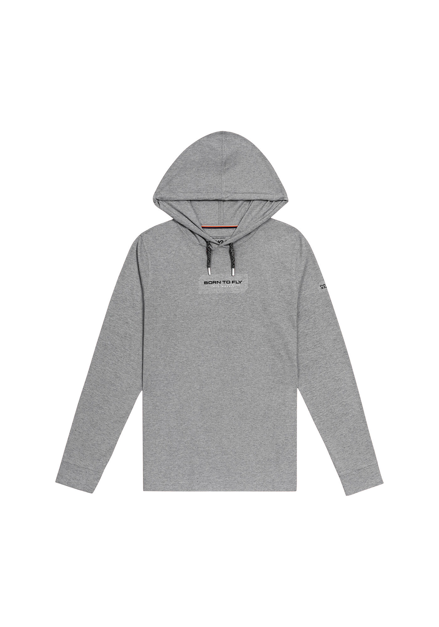 Camiseta Manga Longa Capuz, MESCLA MEDIO, large.