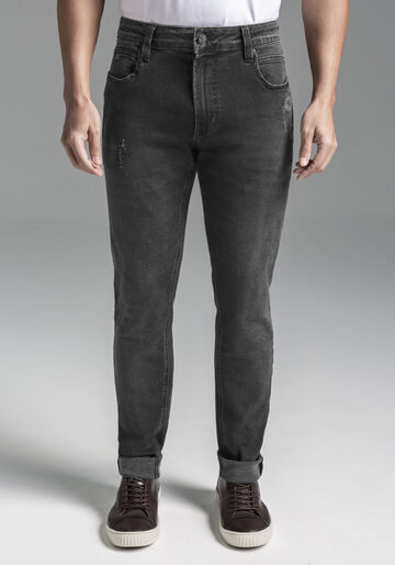 Calça Jeans Masculina Skinny Preta Estonada, PRETO REATIVO. Calça Jeans Masculina Skinny Preta Estonada, PRETO REATIVO, large.