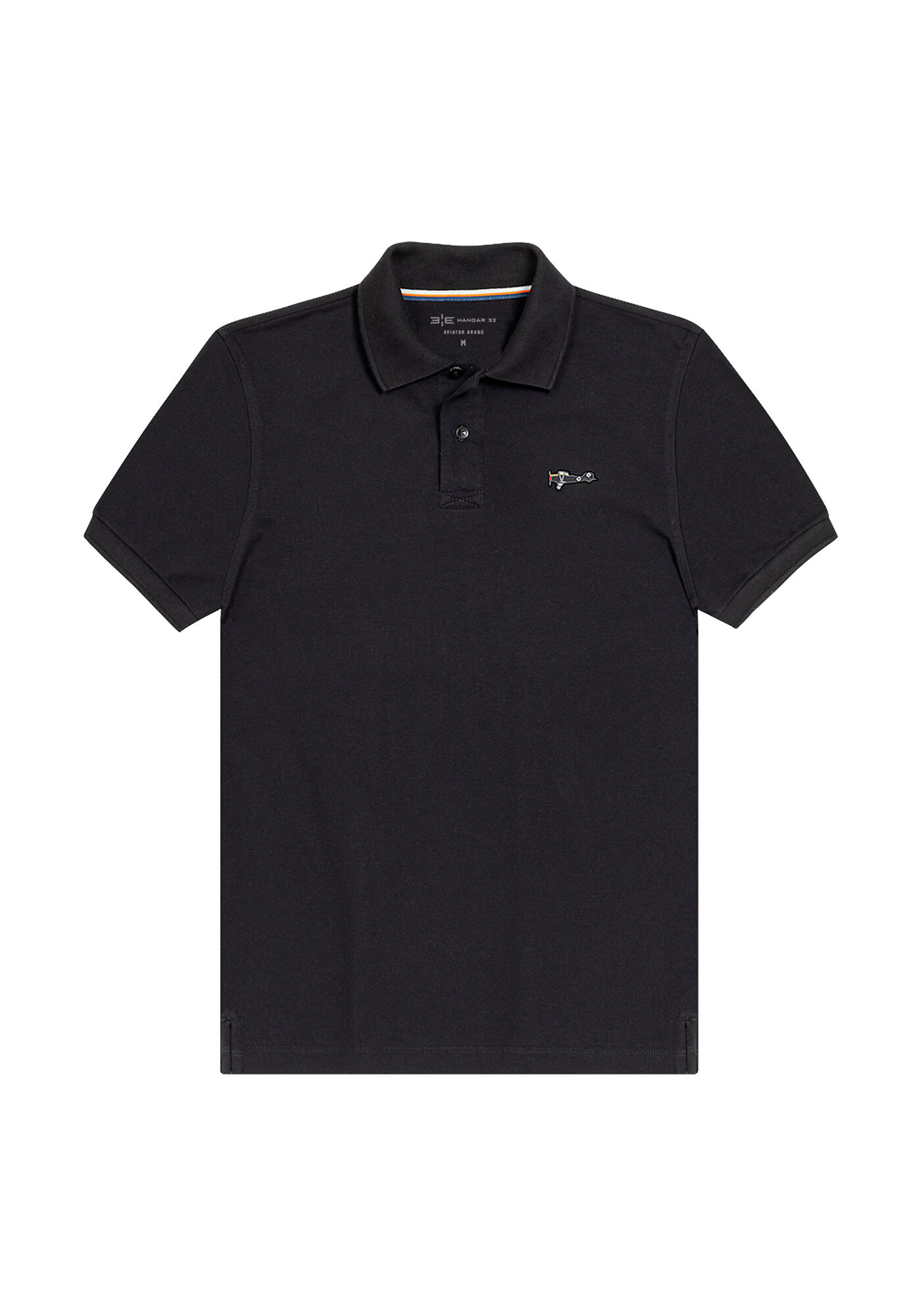 Camisa Polo Masculina Piquet Algod&atilde;o Pima, PRETO ALBATROS, large.