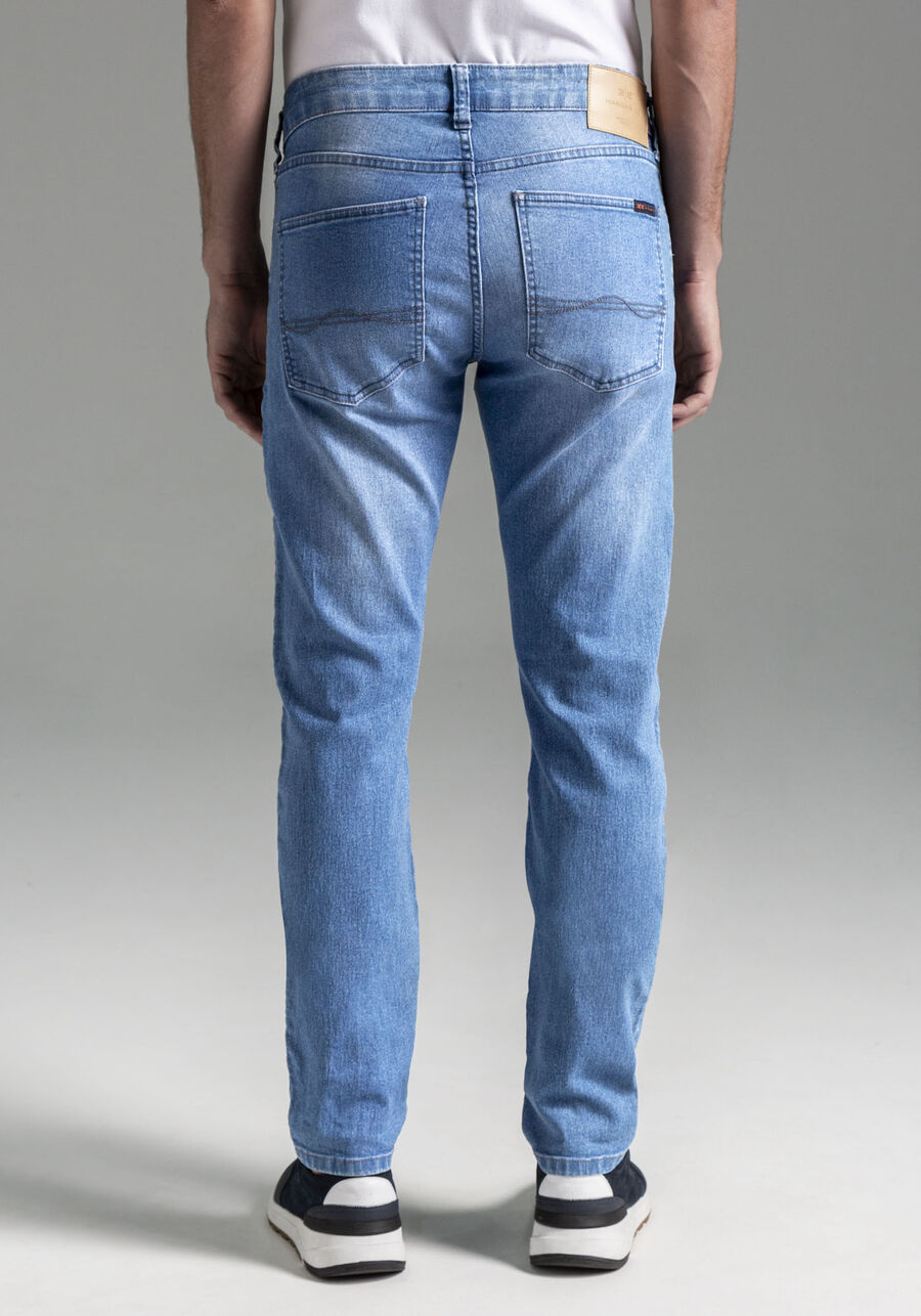 Calça Jeans Masculina Slim Estonada com Elastano, JEANS, large.
