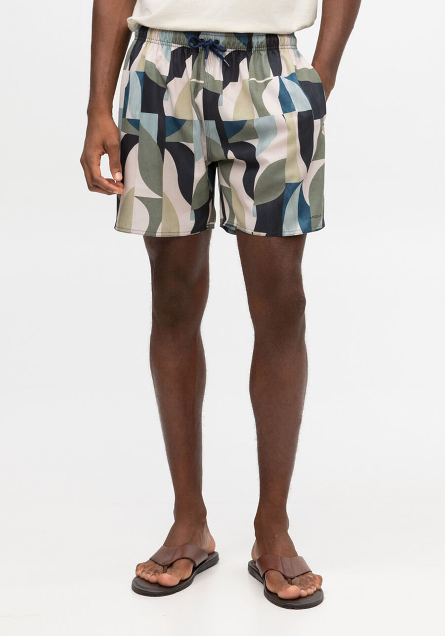 Shorts Masculino com Estampa Geométrica, MARINHO IMPERIO. Shorts Masculino com Estampa Geométrica, MARINHO IMPERIO, large.