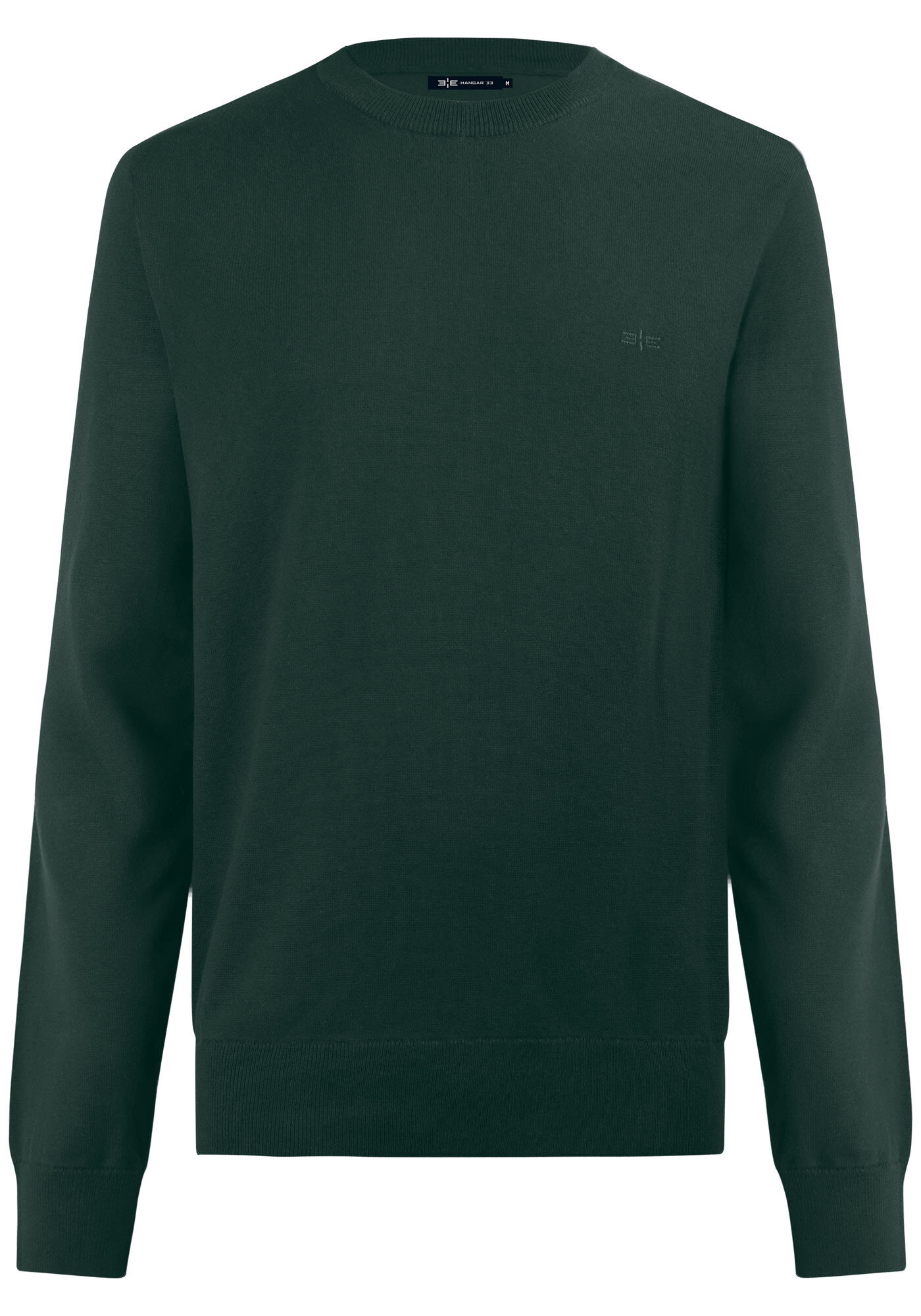 Blus&atilde;o B&aacute;sico Em Tric&ocirc; Com Mangas Longas E Gola Redonda, VERDE ARABESQUE, large.