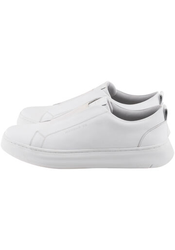 Tênis Masculino Branco sem Cadarço, BRANCO. Tênis Masculino Branco sem Cadarço, BRANCO, large.