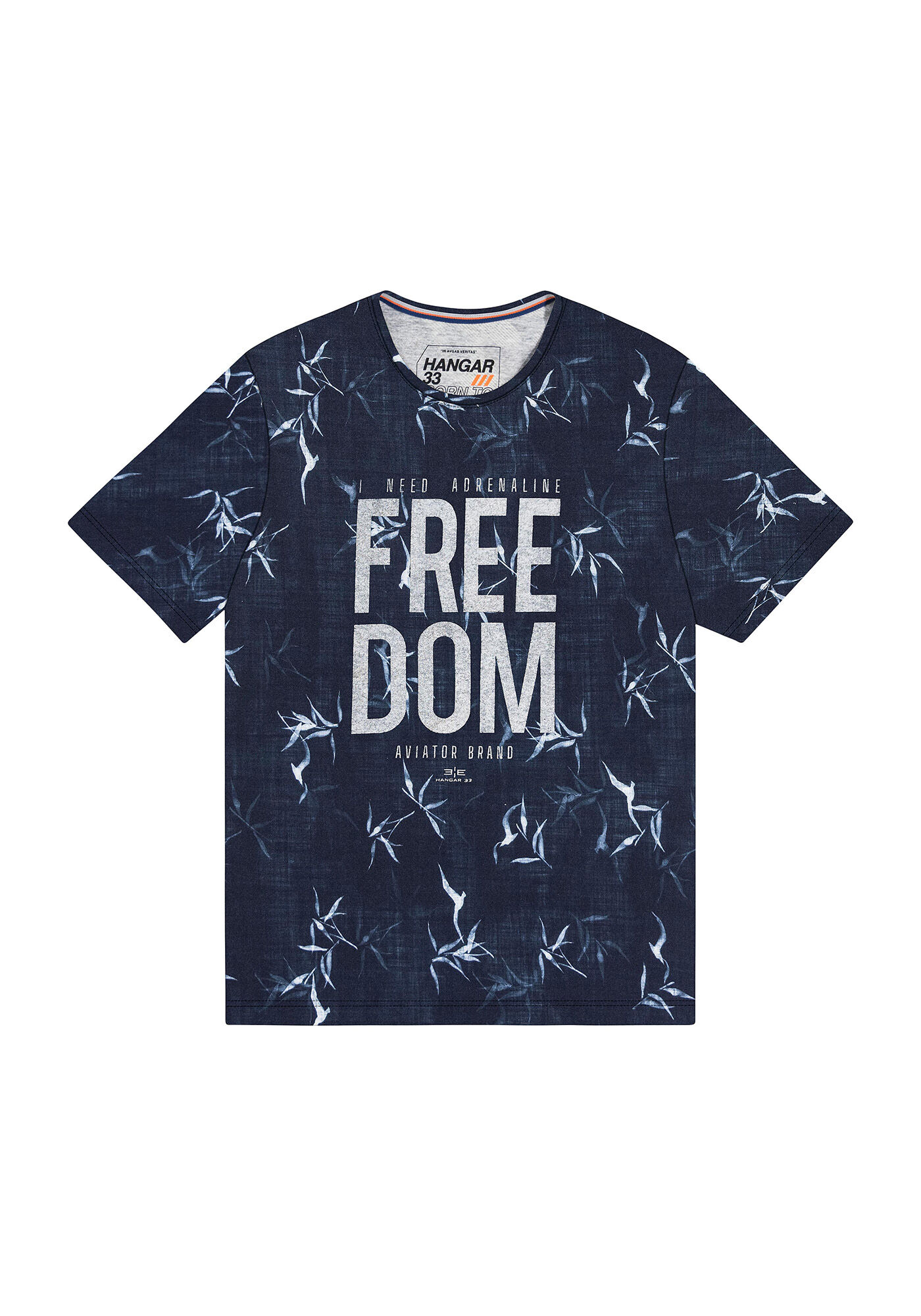 Camiseta Masculina Manga Curta Estampada, MARINHO ACTION, large.