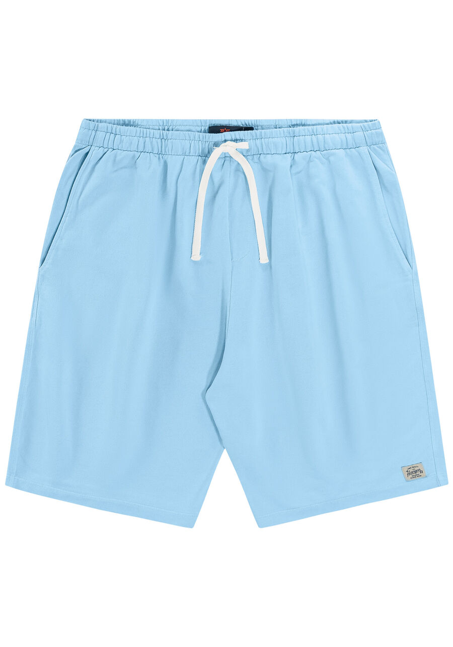 Bermuda Masculina em Moletom com Cadarço Big & Tall, AZUL BRIGHT. Bermuda Masculina em Moletom com Cadarço Big & Tall, AZUL BRIGHT, large.