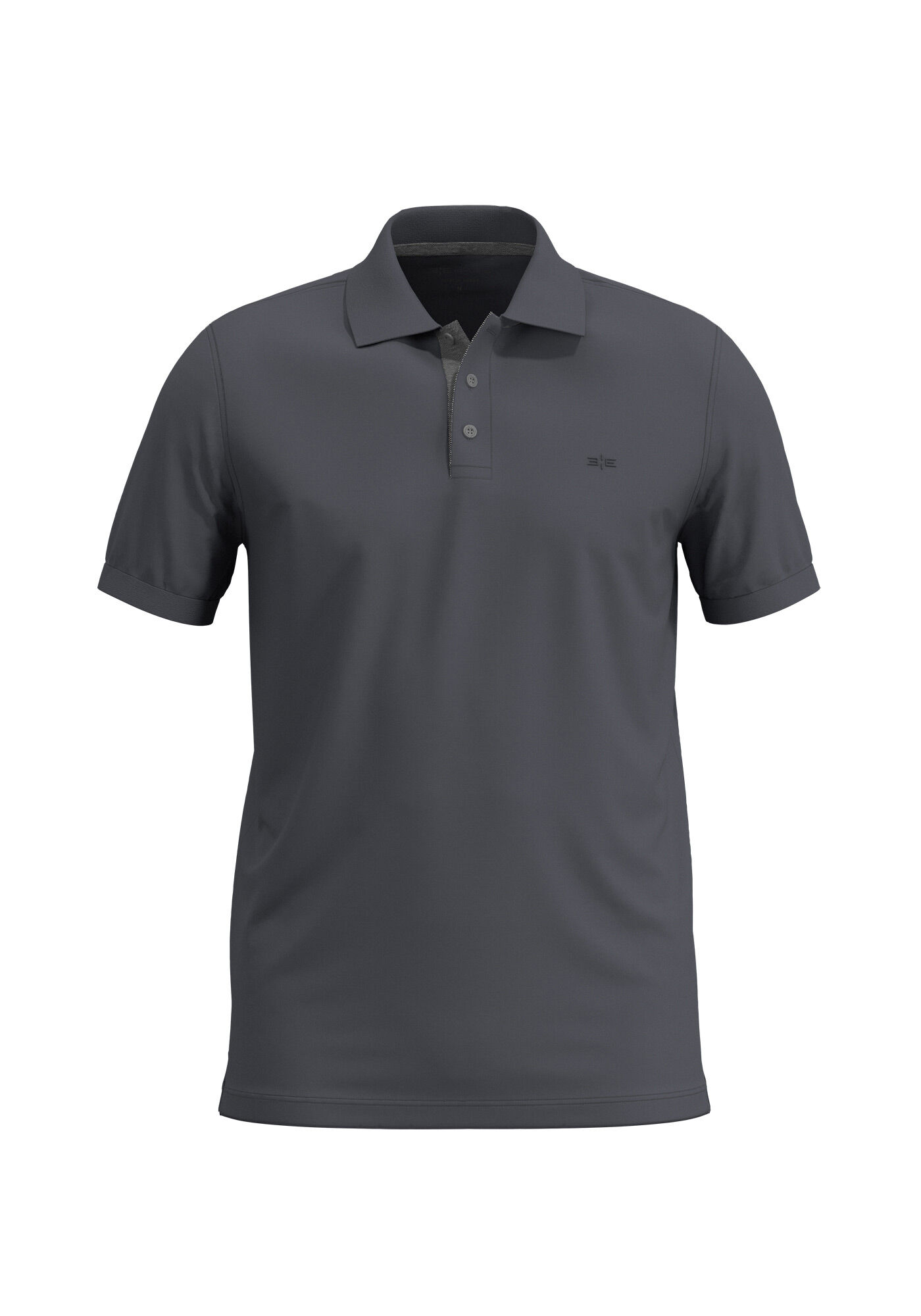 Camisa Polo De Mangas Curtas Em Malha Piquet Pima, CINZA NIGHTCALL, large.