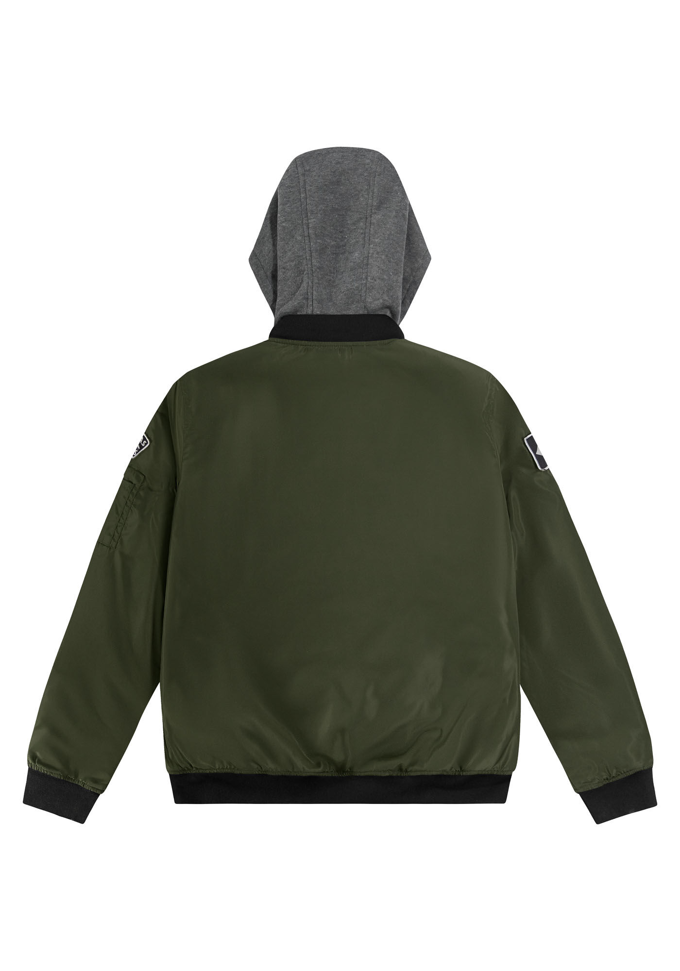 Jaqueta Com Capuz Remov&iacute;vel Em Nylon, VERDE ROBUST, large.