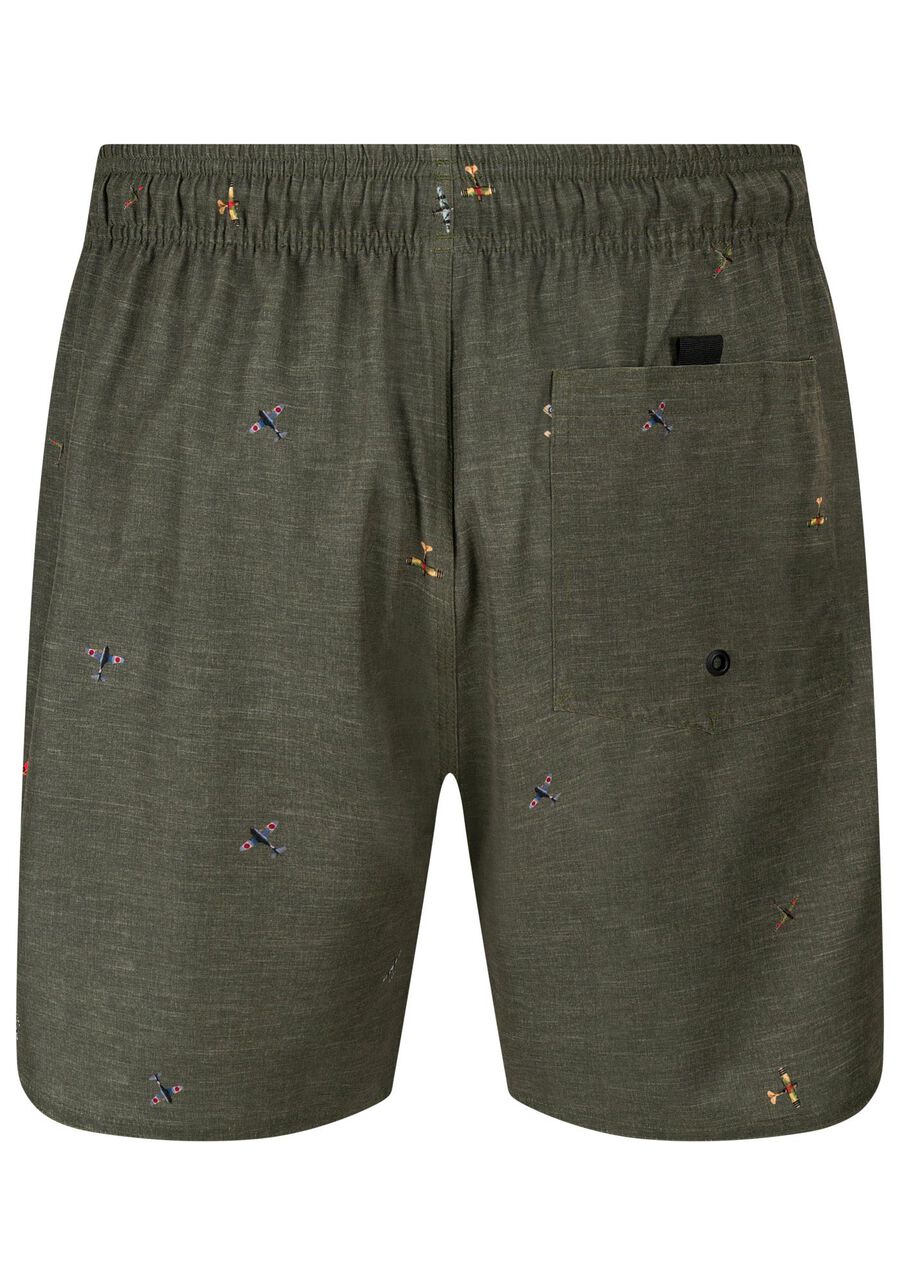 Shorts Masculino em Tecido Plano Estampado, VERDE CORAL. Shorts Masculino em Tecido Plano Estampado, VERDE CORAL, large.