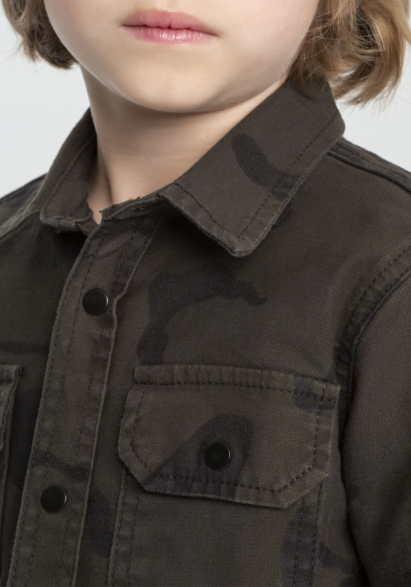 Camisa Sarja com Elastano, VERDE FURIA, large.