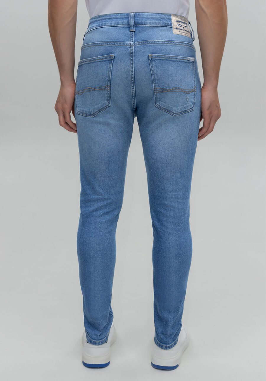 Calça jeans masculina skinny com elastano, JEANS. Calça jeans masculina skinny com elastano, JEANS, large.