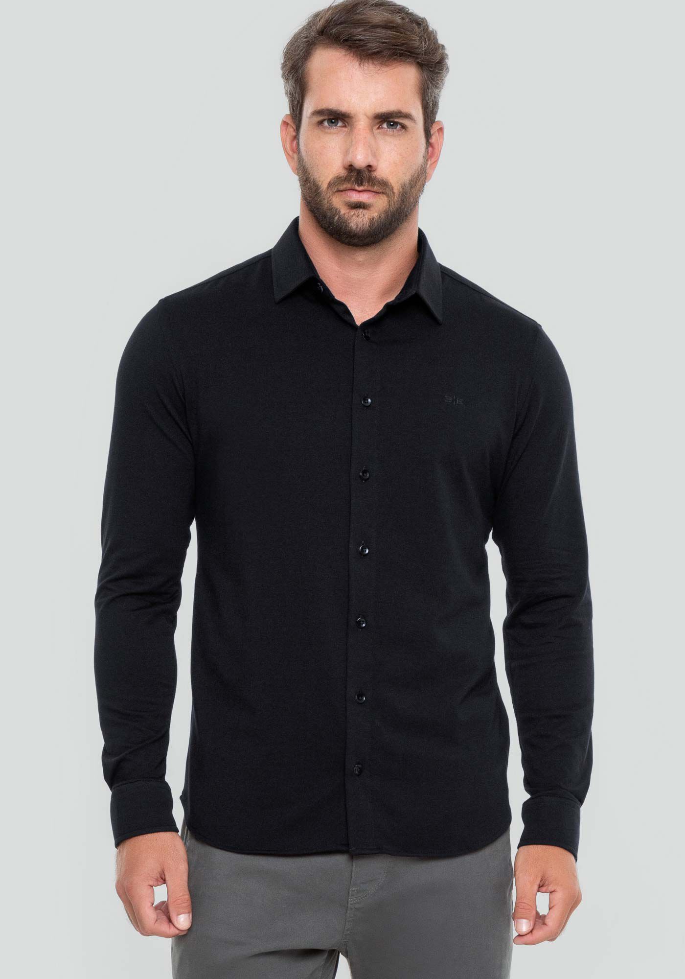 Camisa masculina slim fit discount