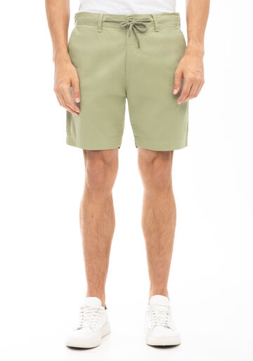 Shorts Sarja Masculino Jogger com Cadarço, VERDE CORAL. Shorts Sarja Masculino Jogger com Cadarço, VERDE CORAL, large.