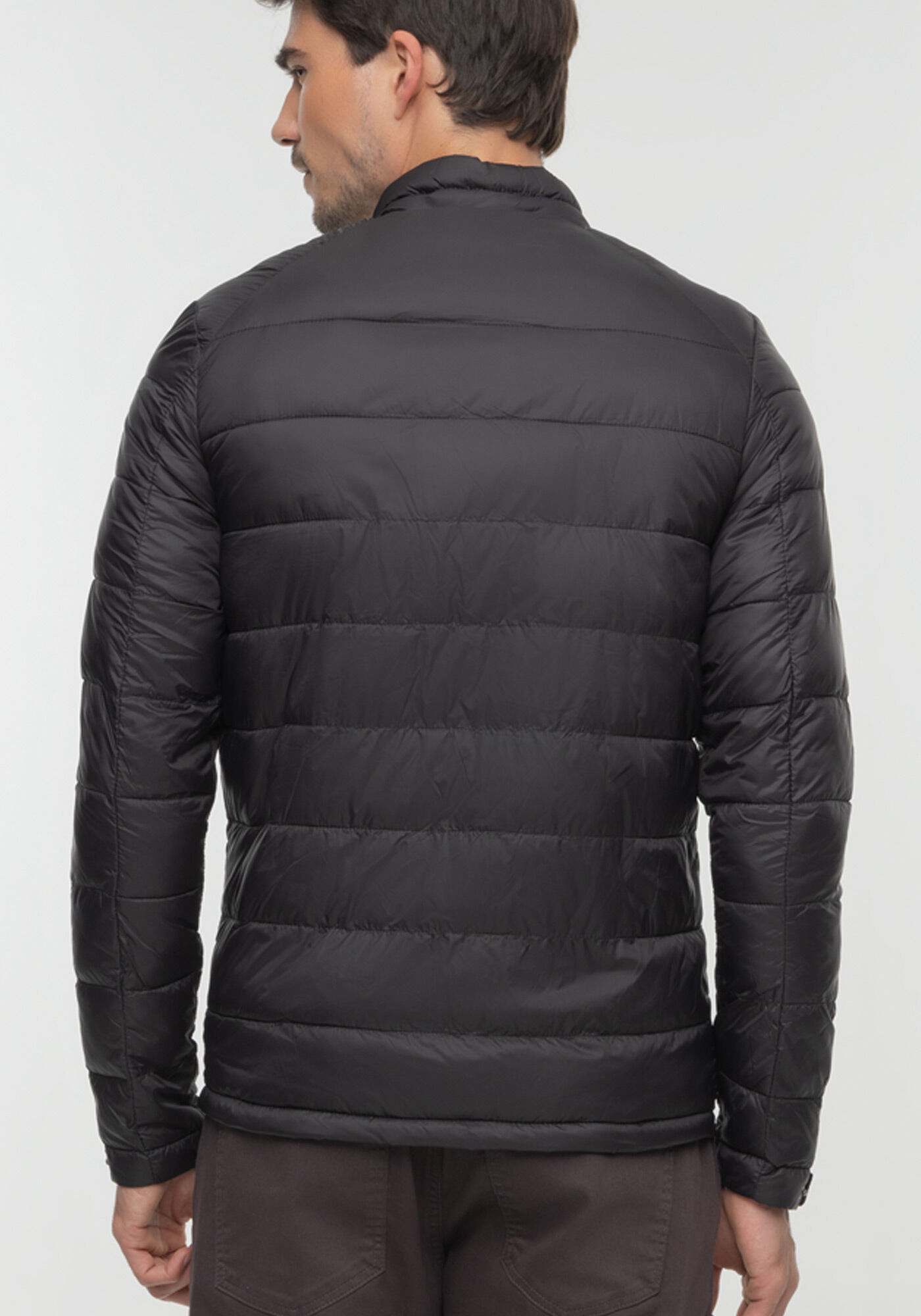 Jaqueta Puffer Em Nylon Com Z&iacute;per, , large.