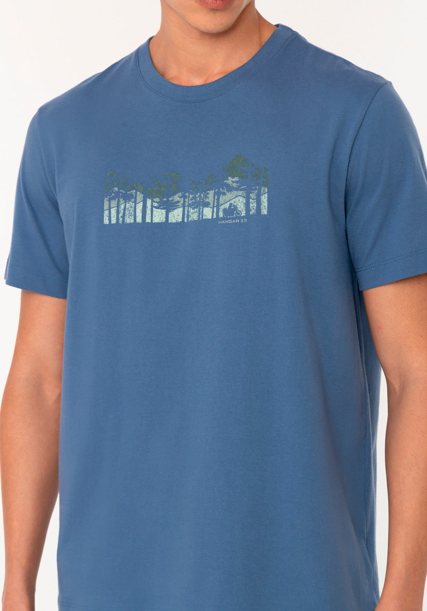 Camiseta Em Meia Malha De Algod&atilde;o Com Manga Curta E Estampa, MARINHO CRISTAL, large.