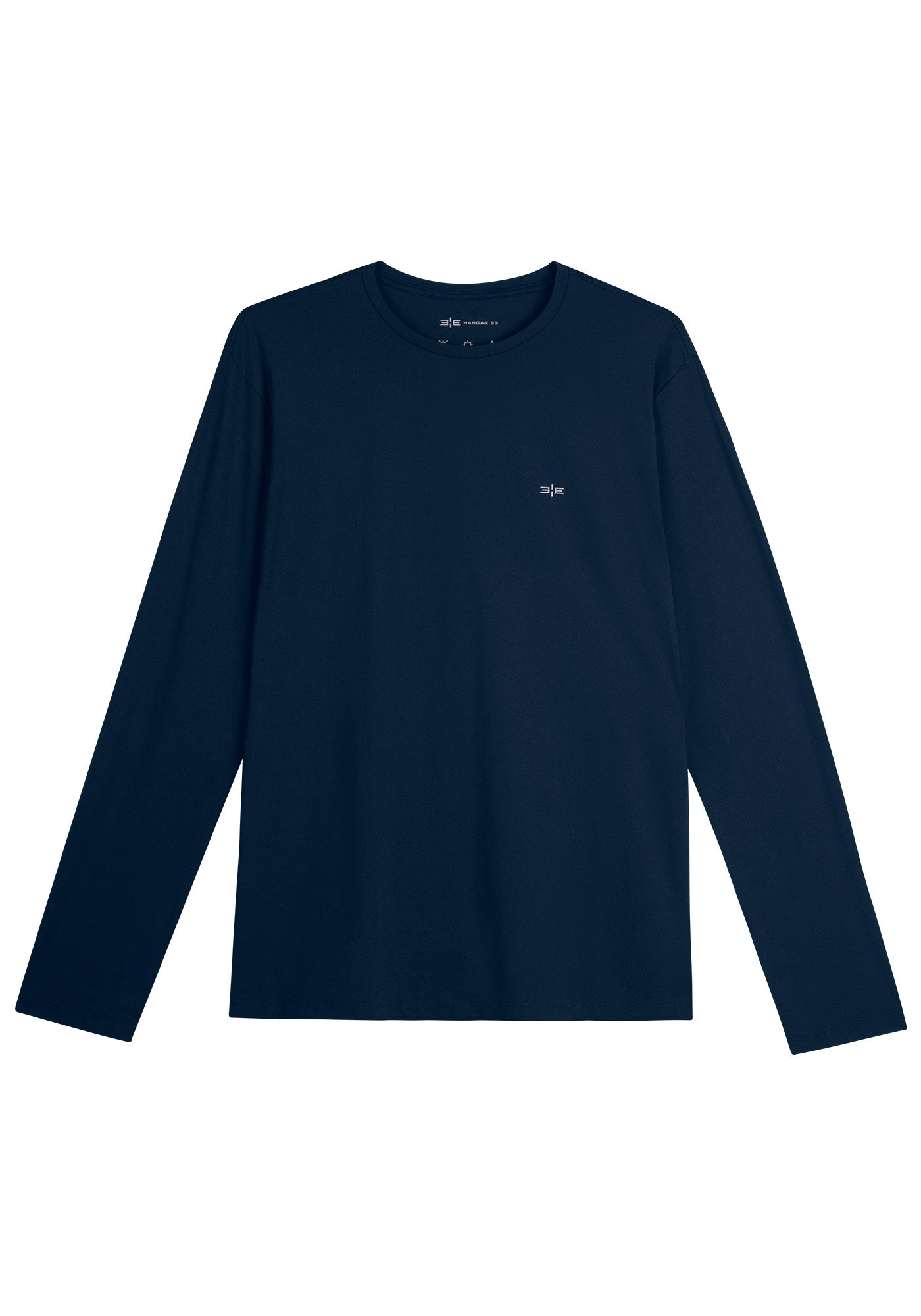 Camiseta De Mangas Longas Masculina Com Prote&ccedil;&atilde;o Solar, MARINHO ACTION, large.